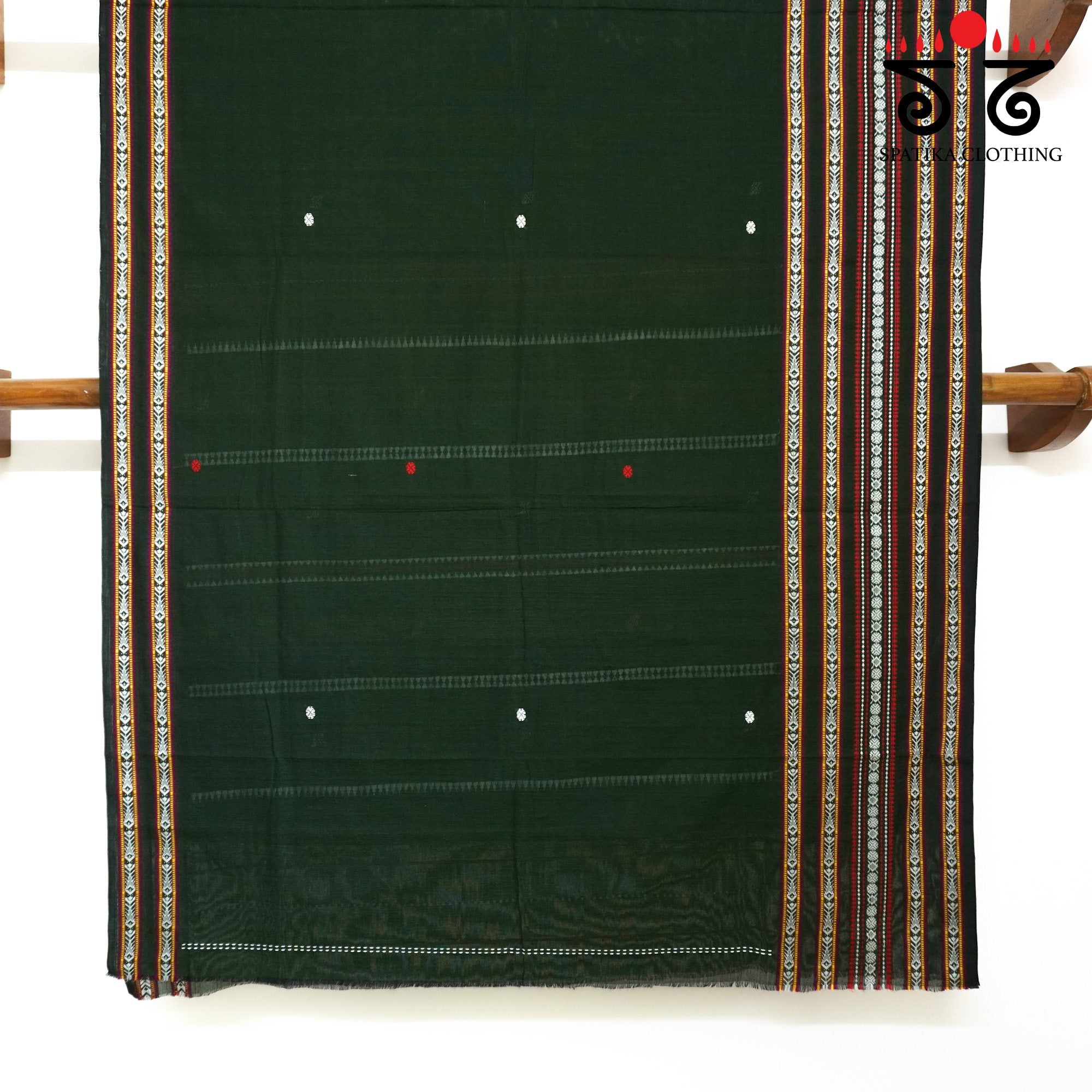 Green Begampur Handwoven Cotton Saree New!