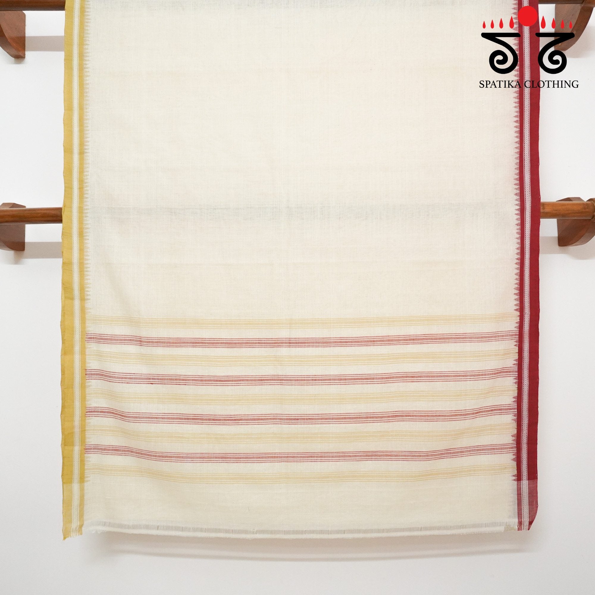 Off-White Ponduru Handspun Cotton Saree