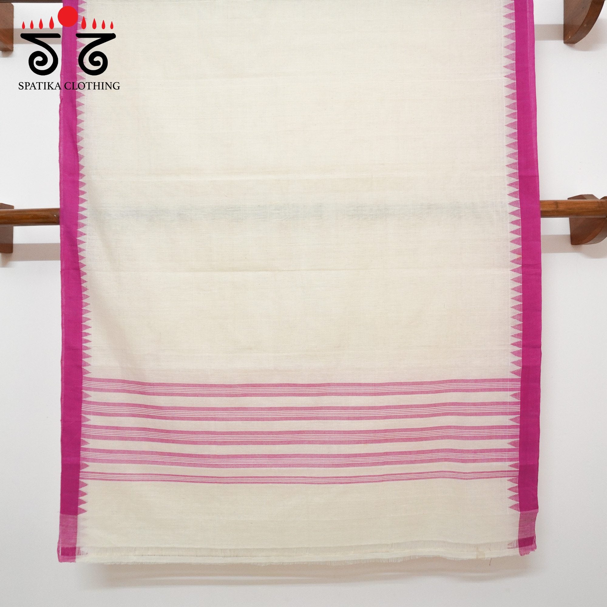 Off-White Ponduru Handspun Cotton Saree