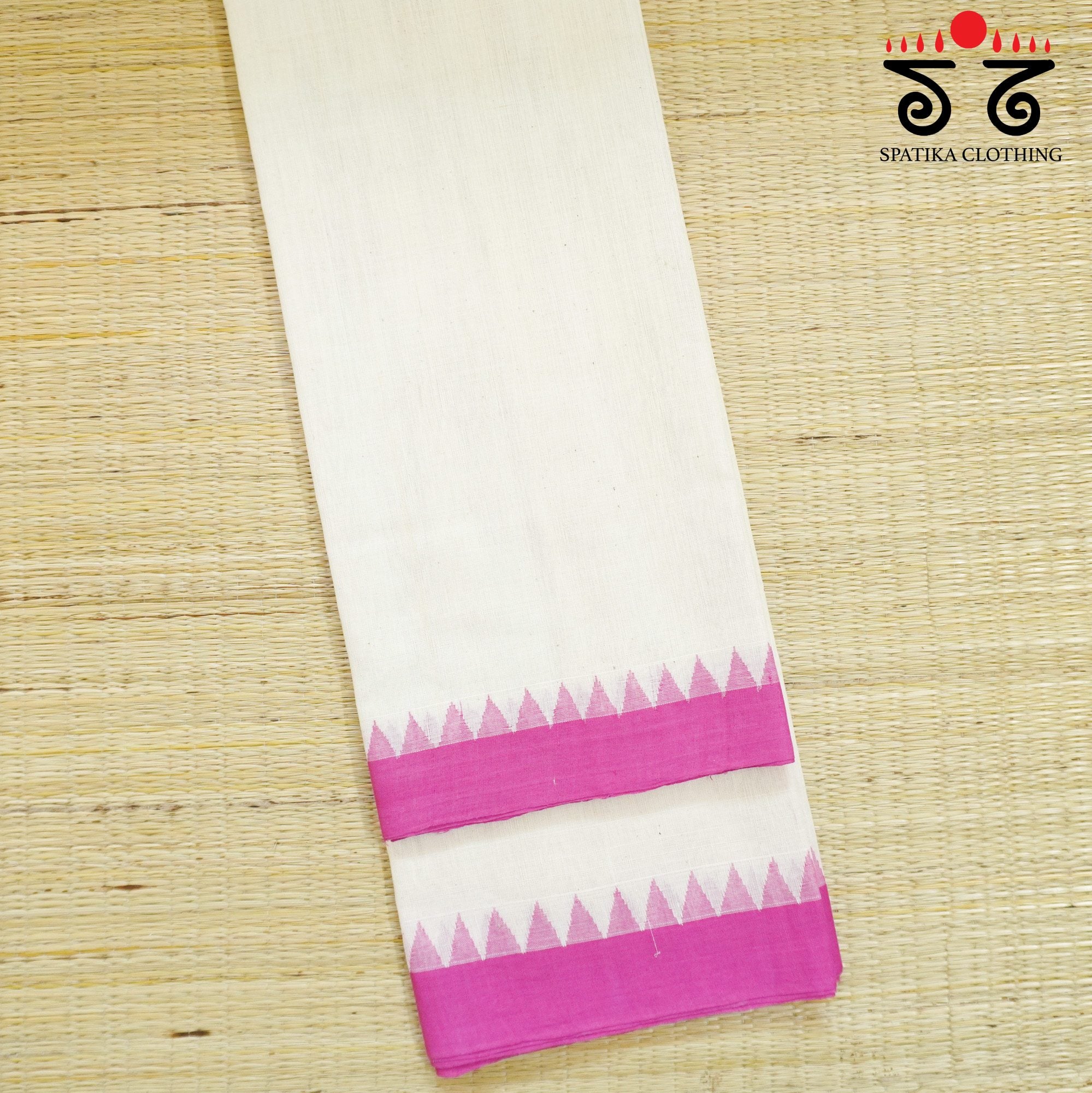 Off-White Ponduru Handspun Cotton Saree