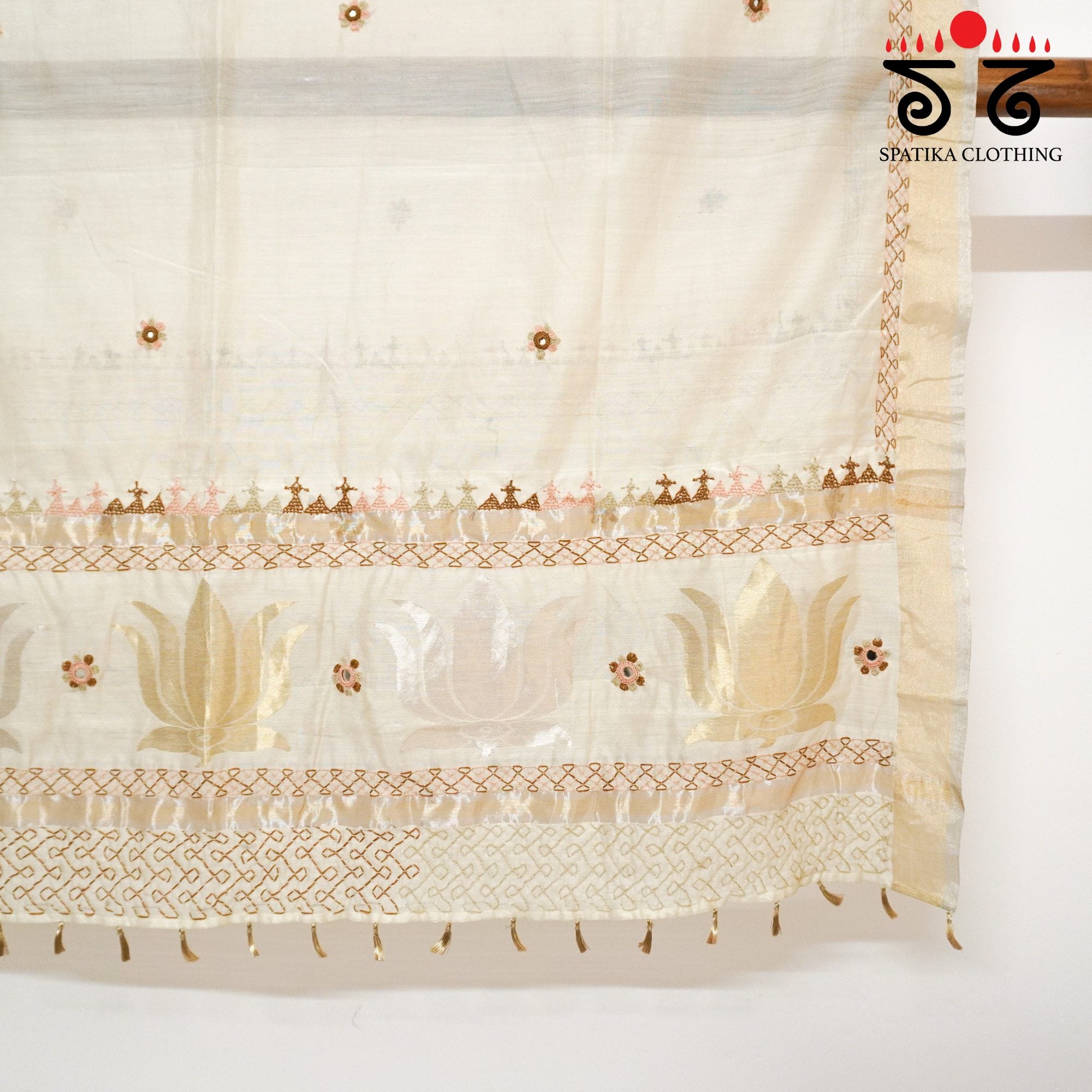 Lambani Chanderi - Hand Embroidered Dupatta