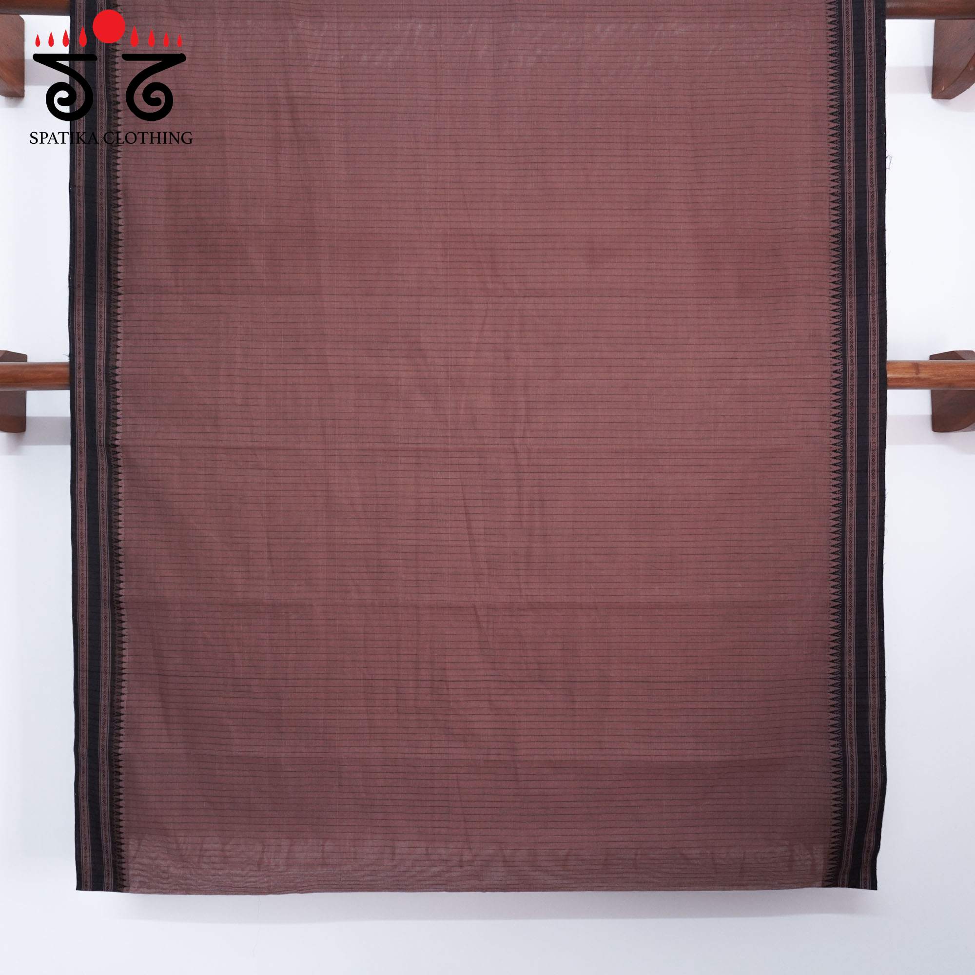 Brown Begampur Handwoven Cotton Saree