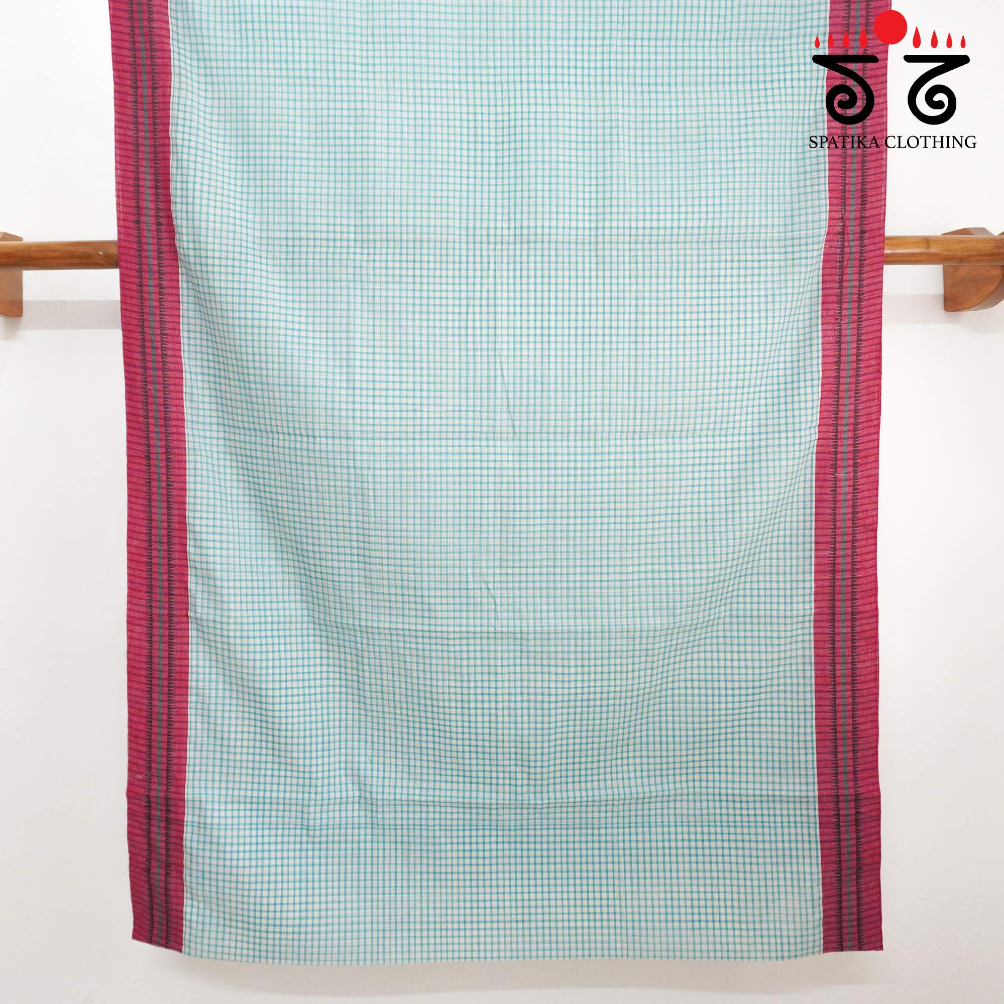 Light Blue Andhra Handwoven Cotton Saree