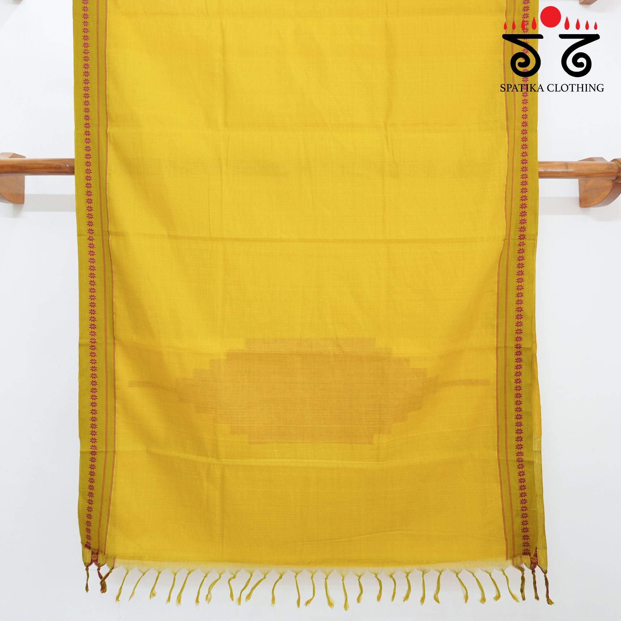 Yellow Andhra Handwoven Cotton Saree