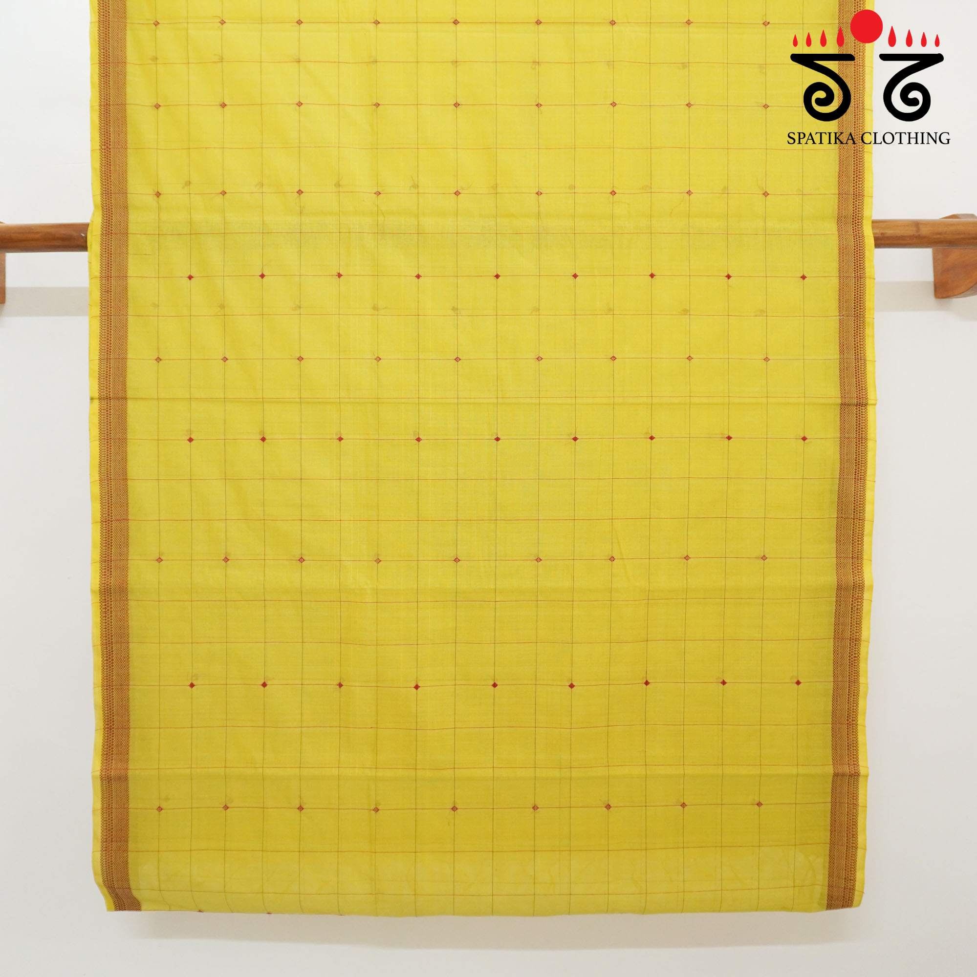 Light Yellow Andhra Handwoven Cotton Saree