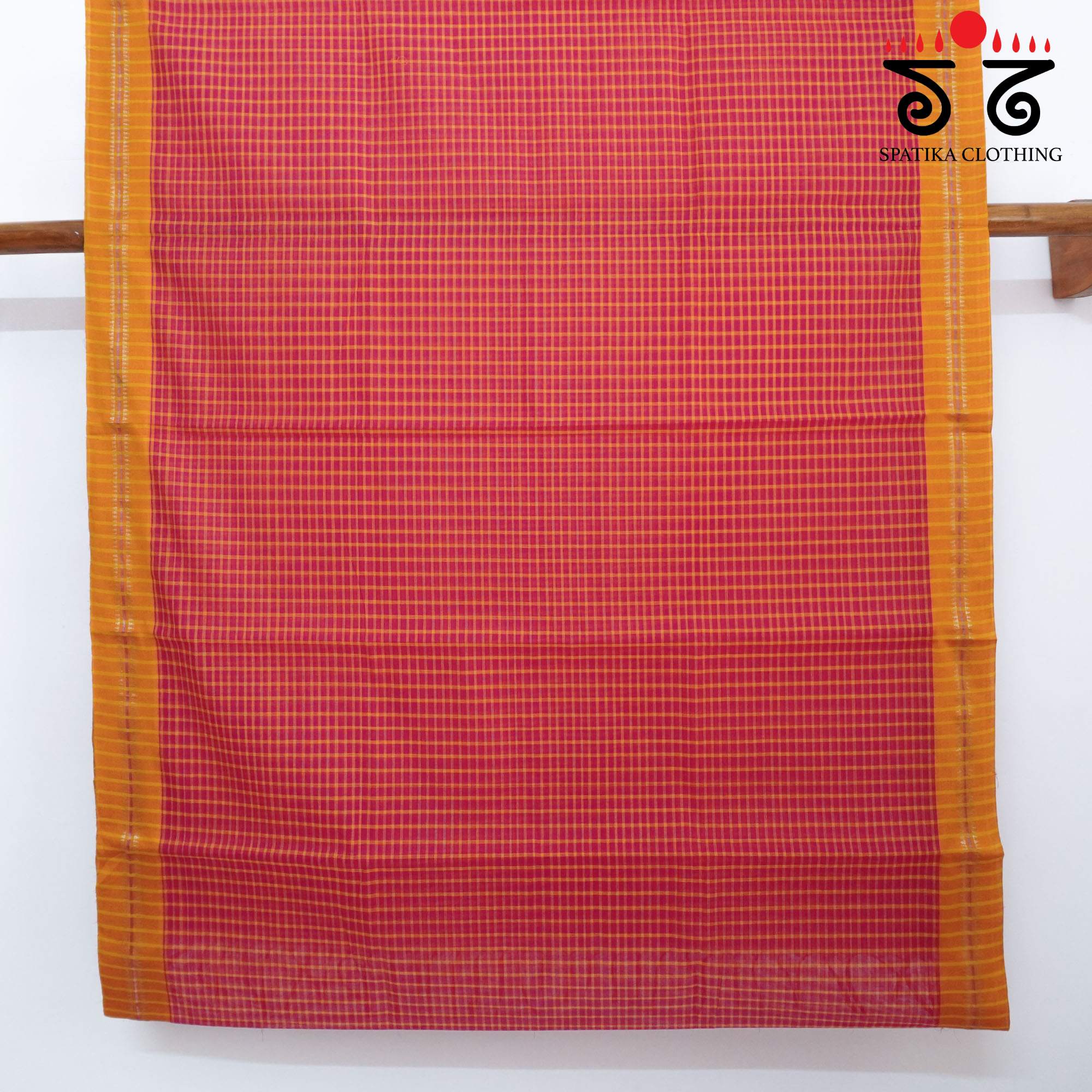 Red Andhra Handwoven Cotton Saree
