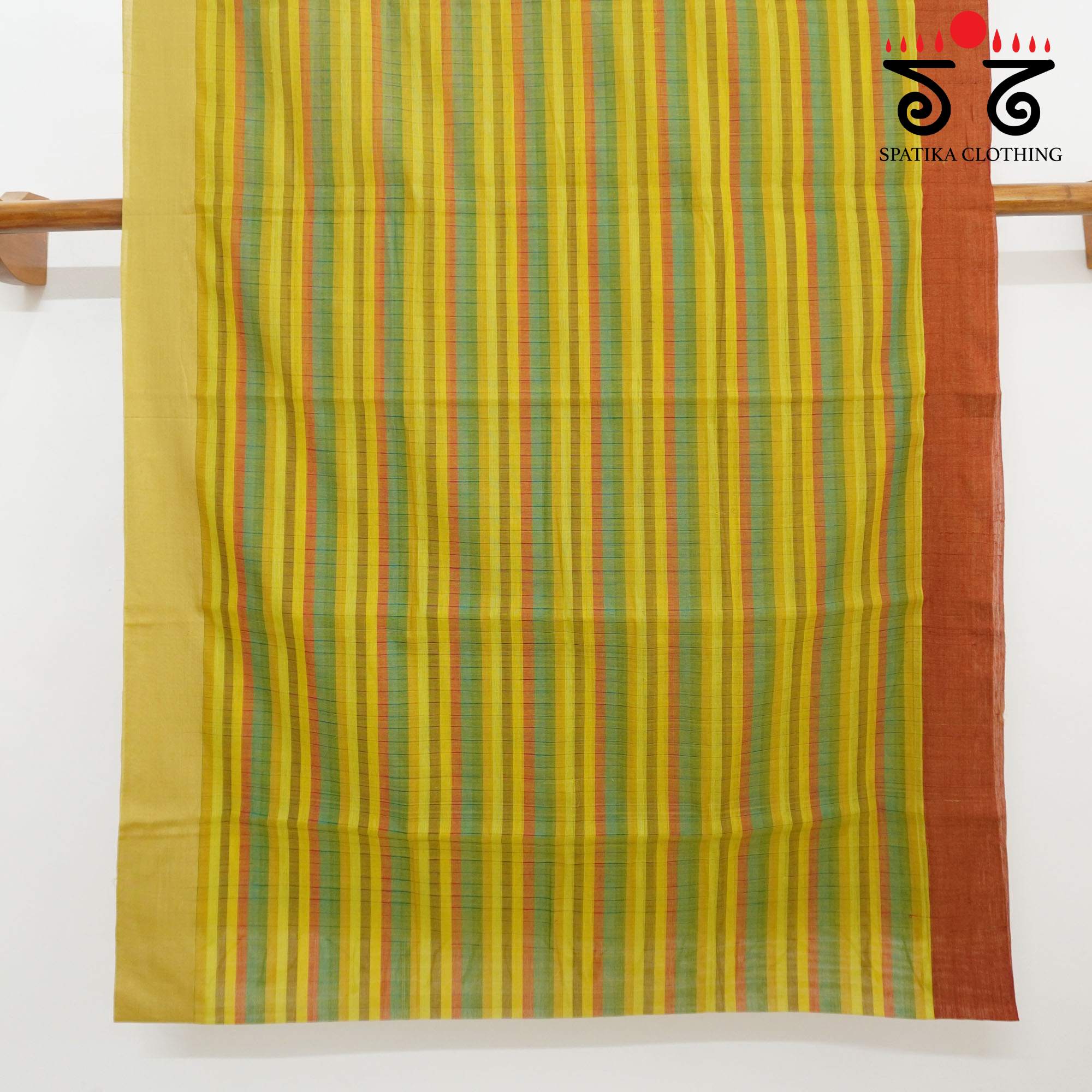 Green Multi Andhra Handwoven Cotton Saree
