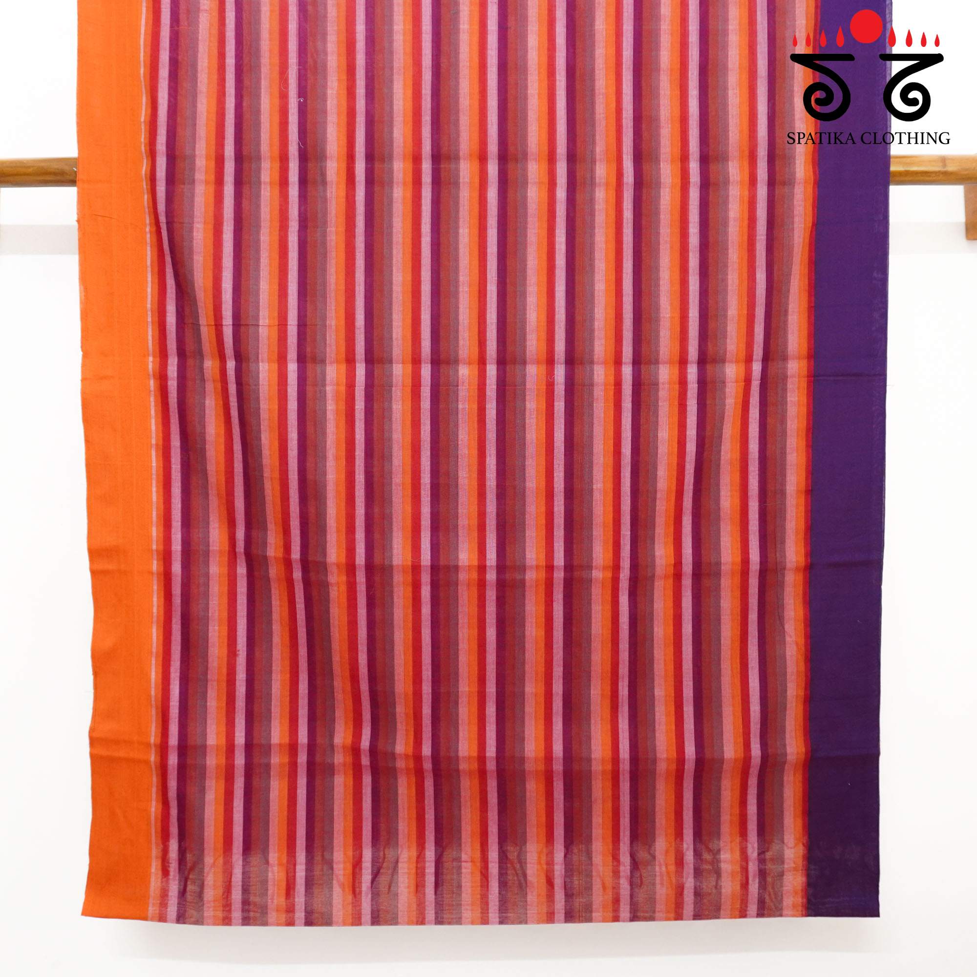 Red Multi Andhra Handwoven Cotton Saree