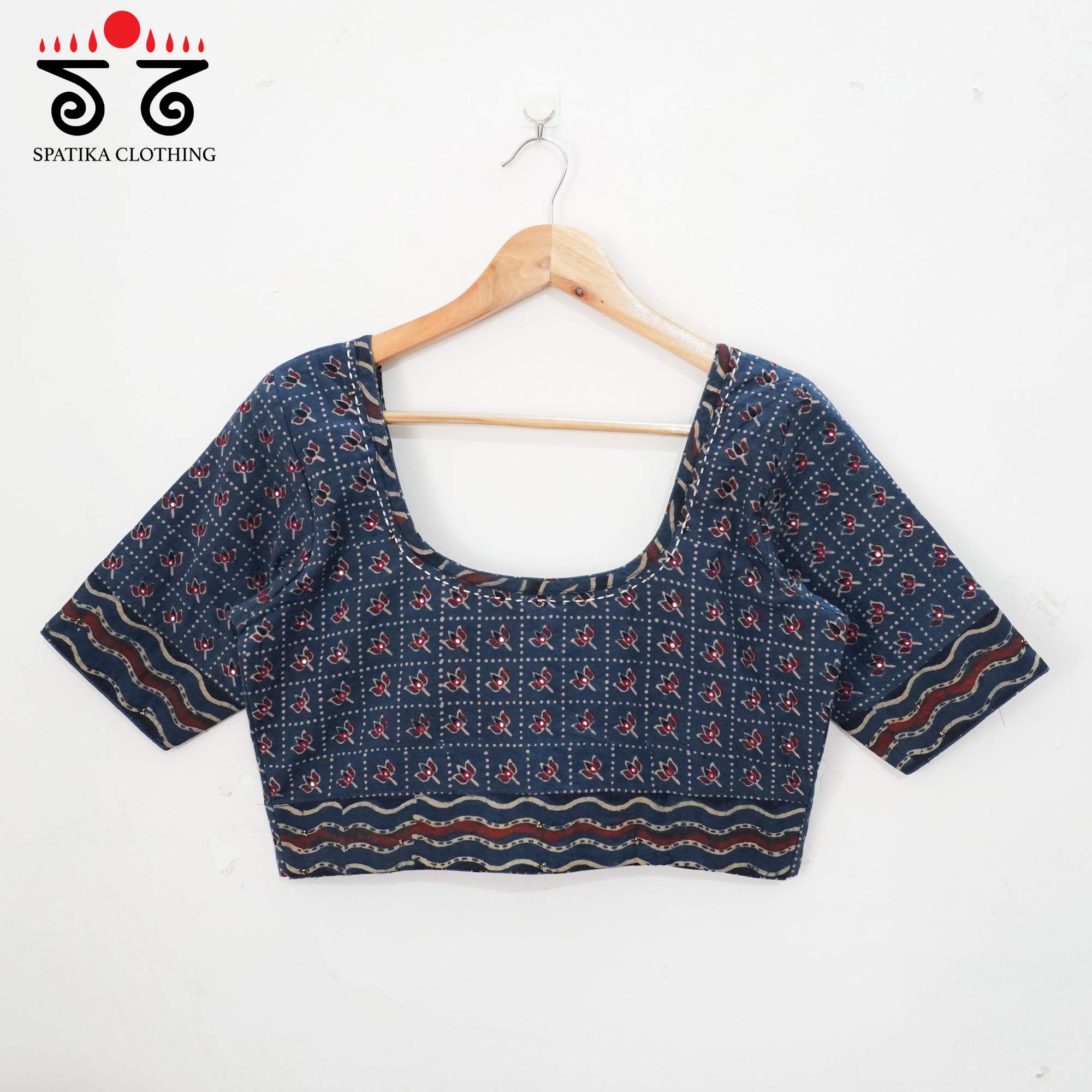 Blue Lotus Ajrak Blouse