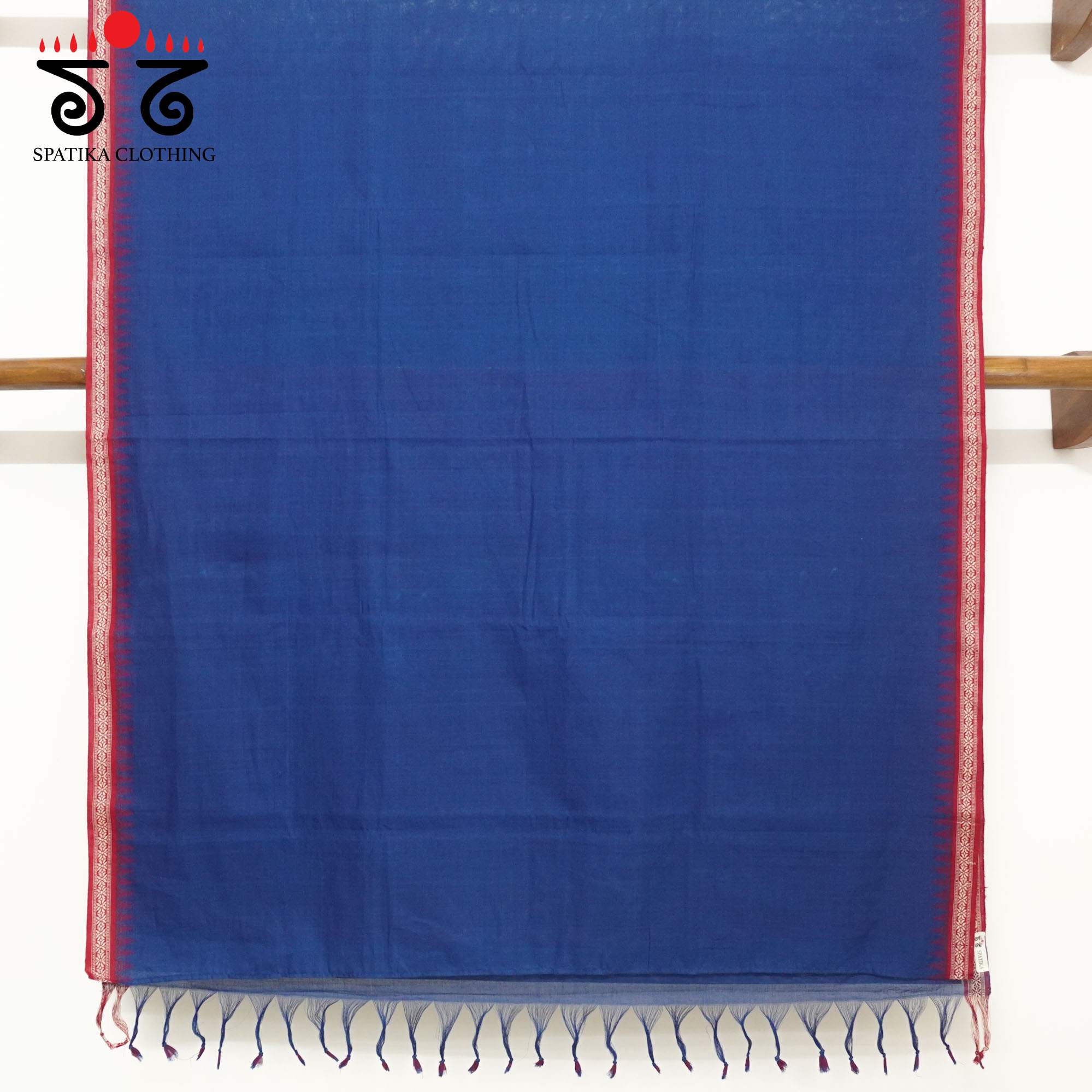 Blue Ponduru Handspun Cotton Saree With Special Blouse