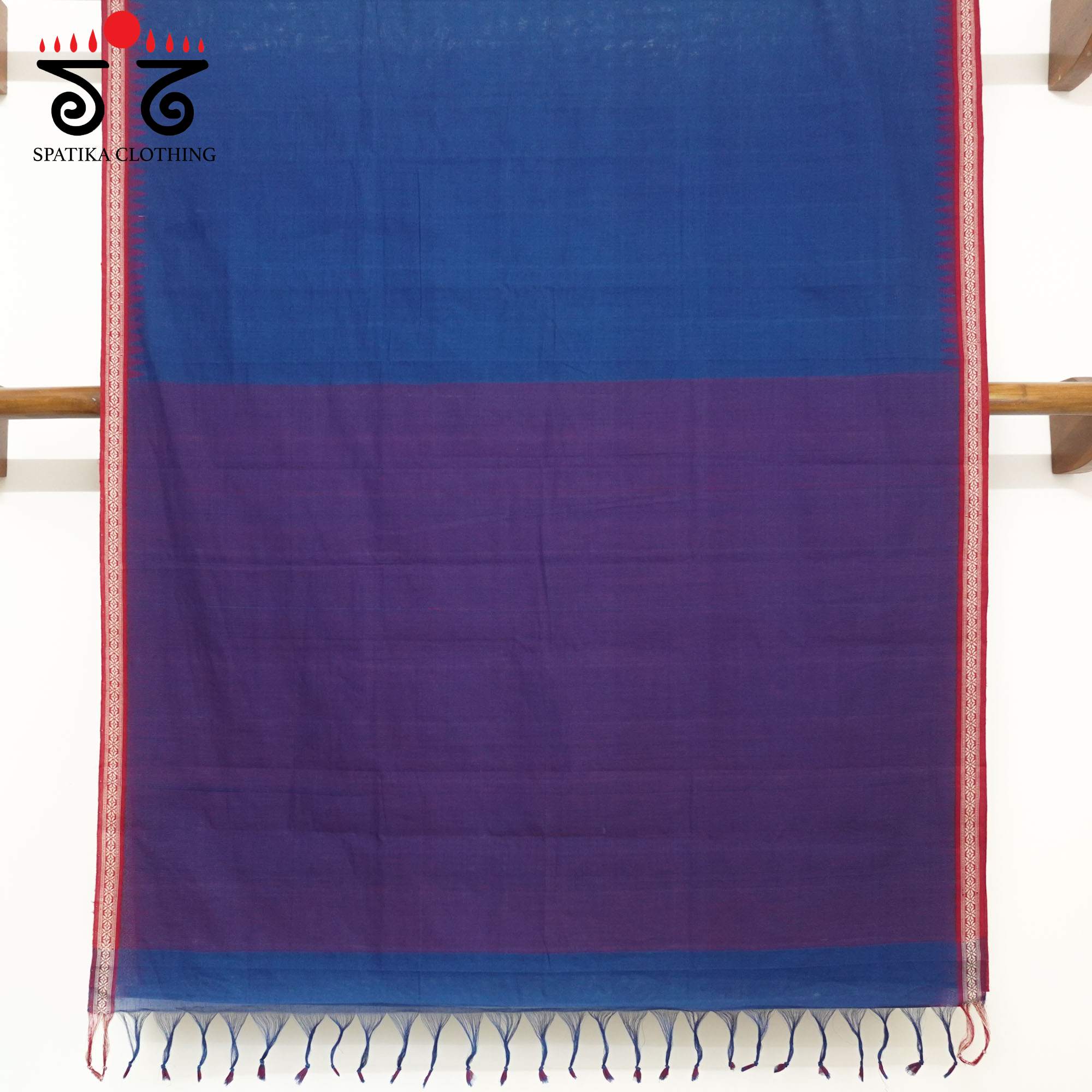 Blue Ponduru Handspun Cotton Saree With Special Blouse