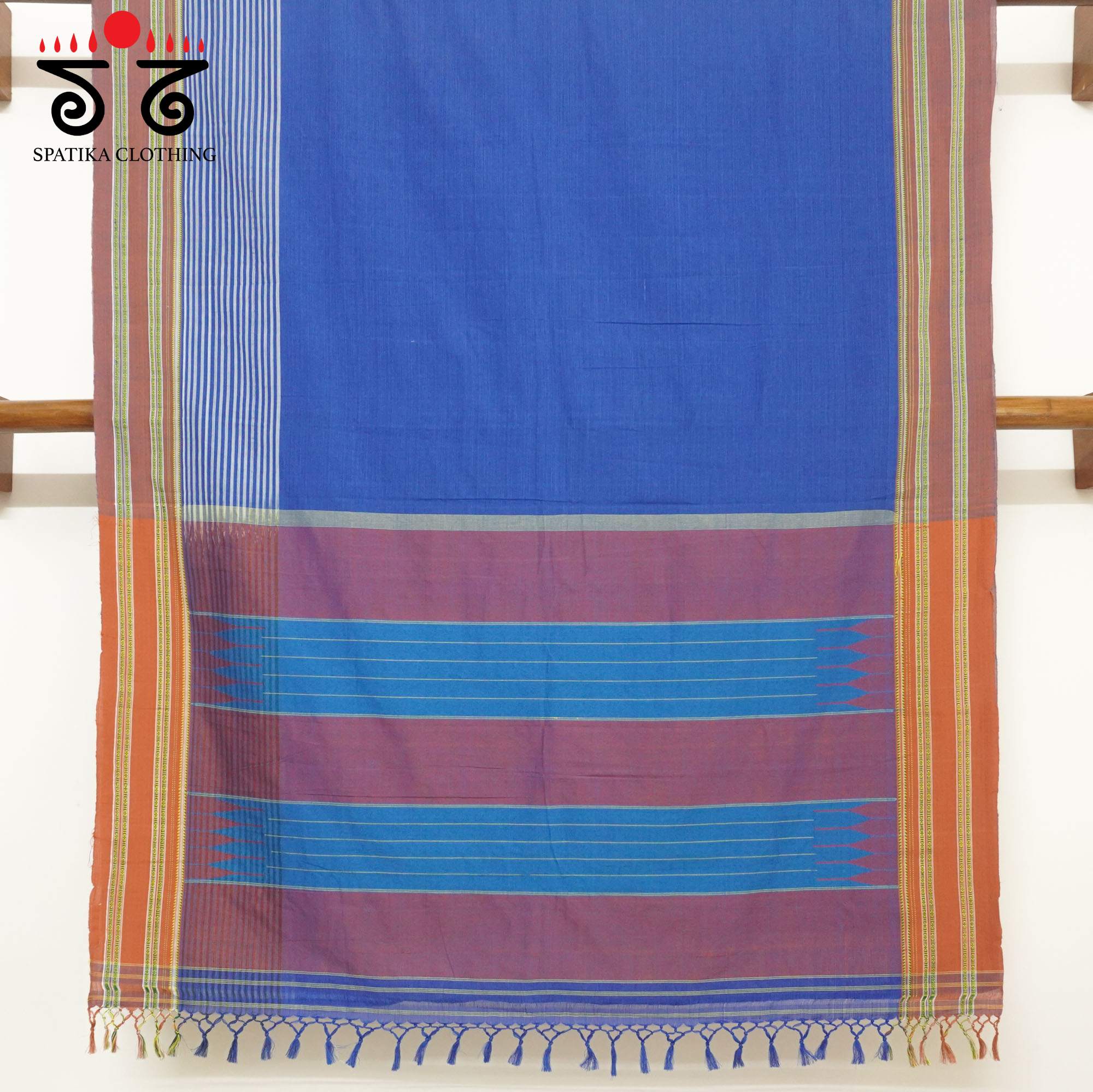 Blue ilkal Cotton Saree With Special Blouse