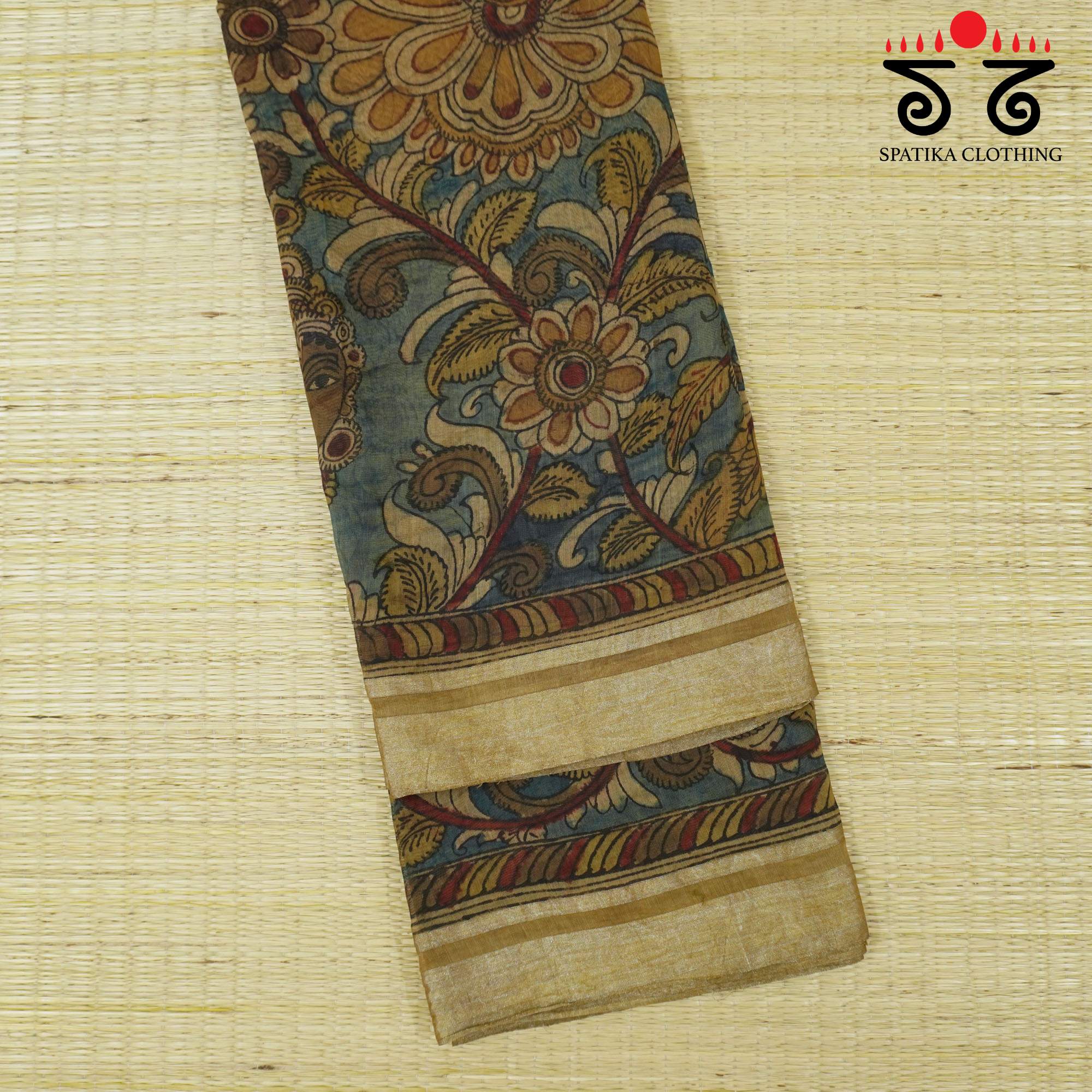 Vatapatrashayi - Pen Kalamkari saree