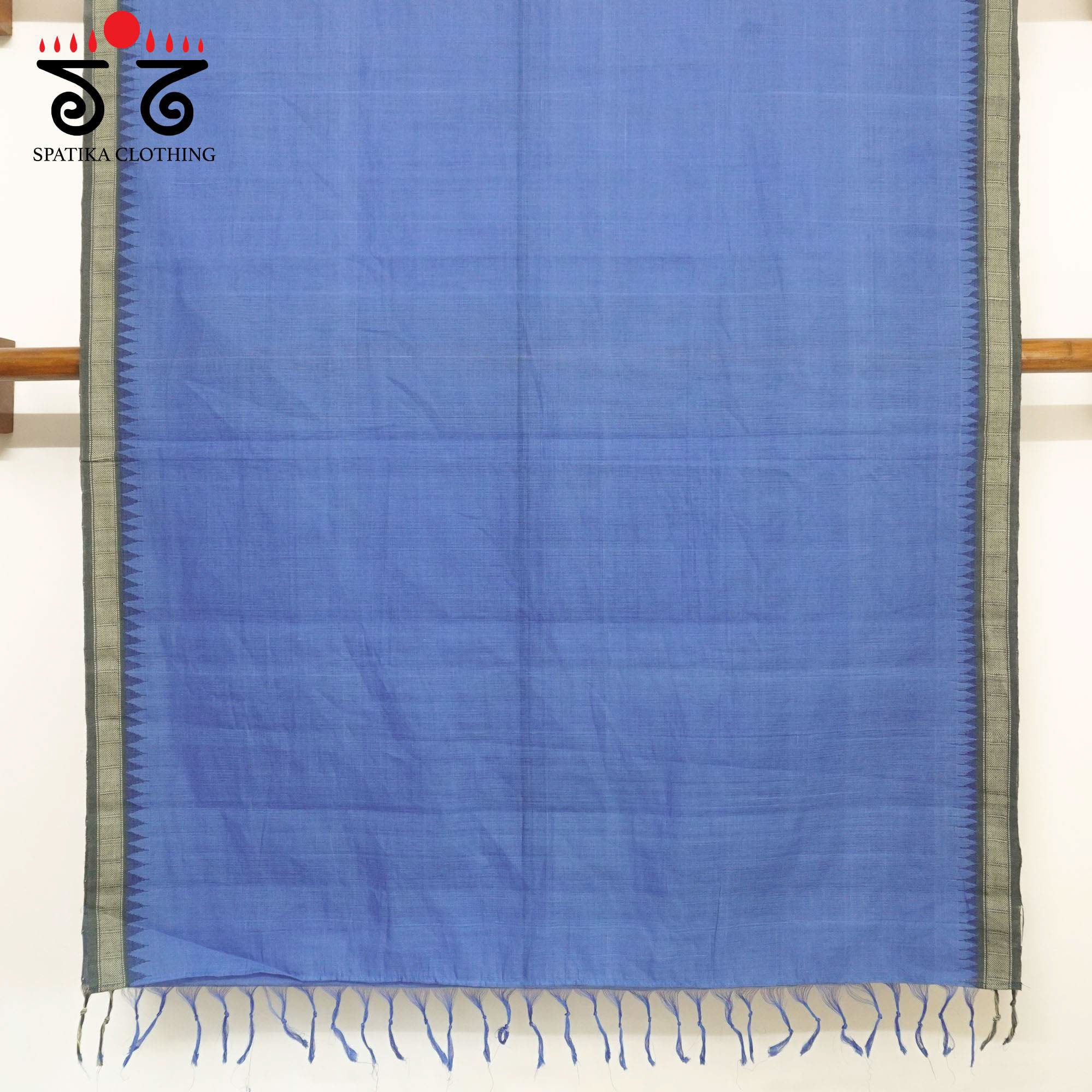 Blue Ponduru Handspun Cotton Saree With Special Blouse