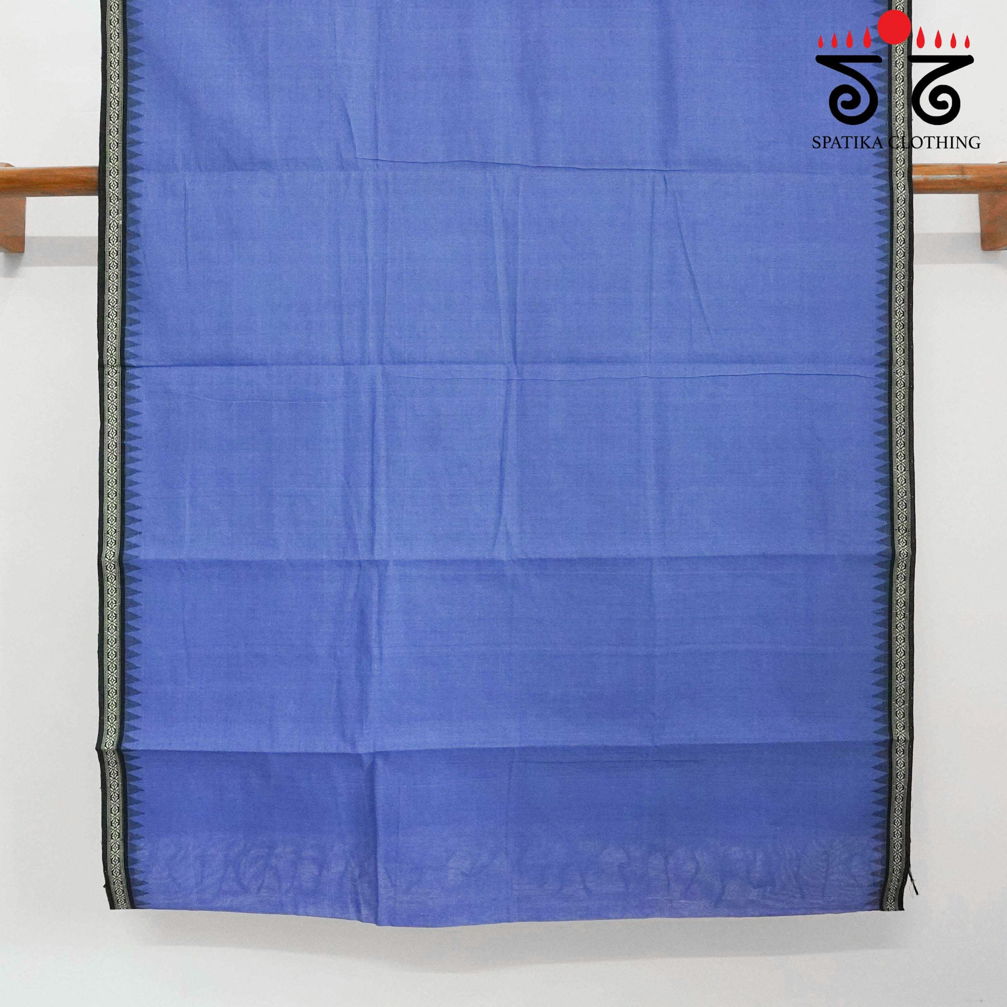 Blue Ponduru Handspun Cotton Saree With Special Blouse