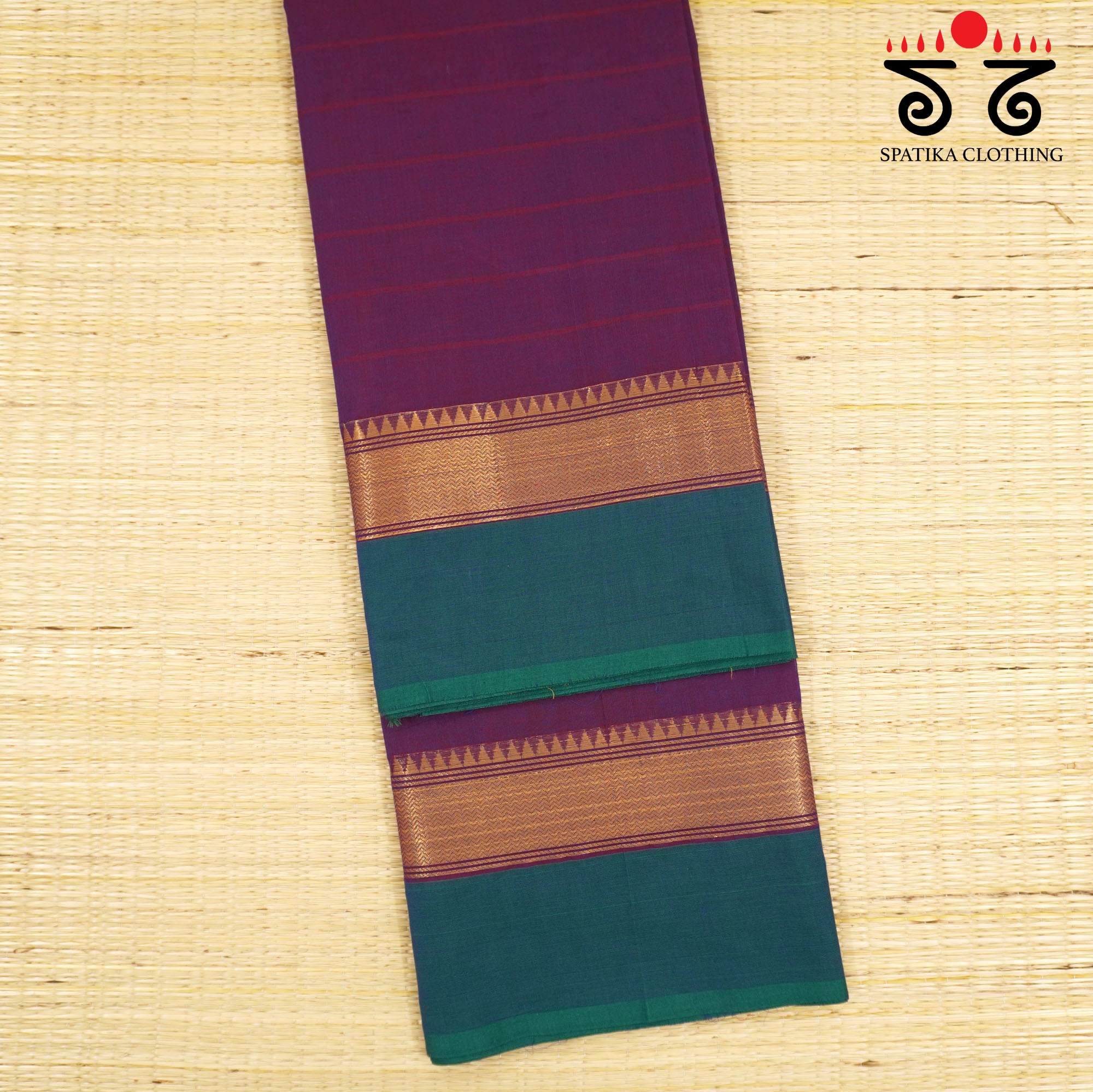 Purple Chettinad Cotton Saree