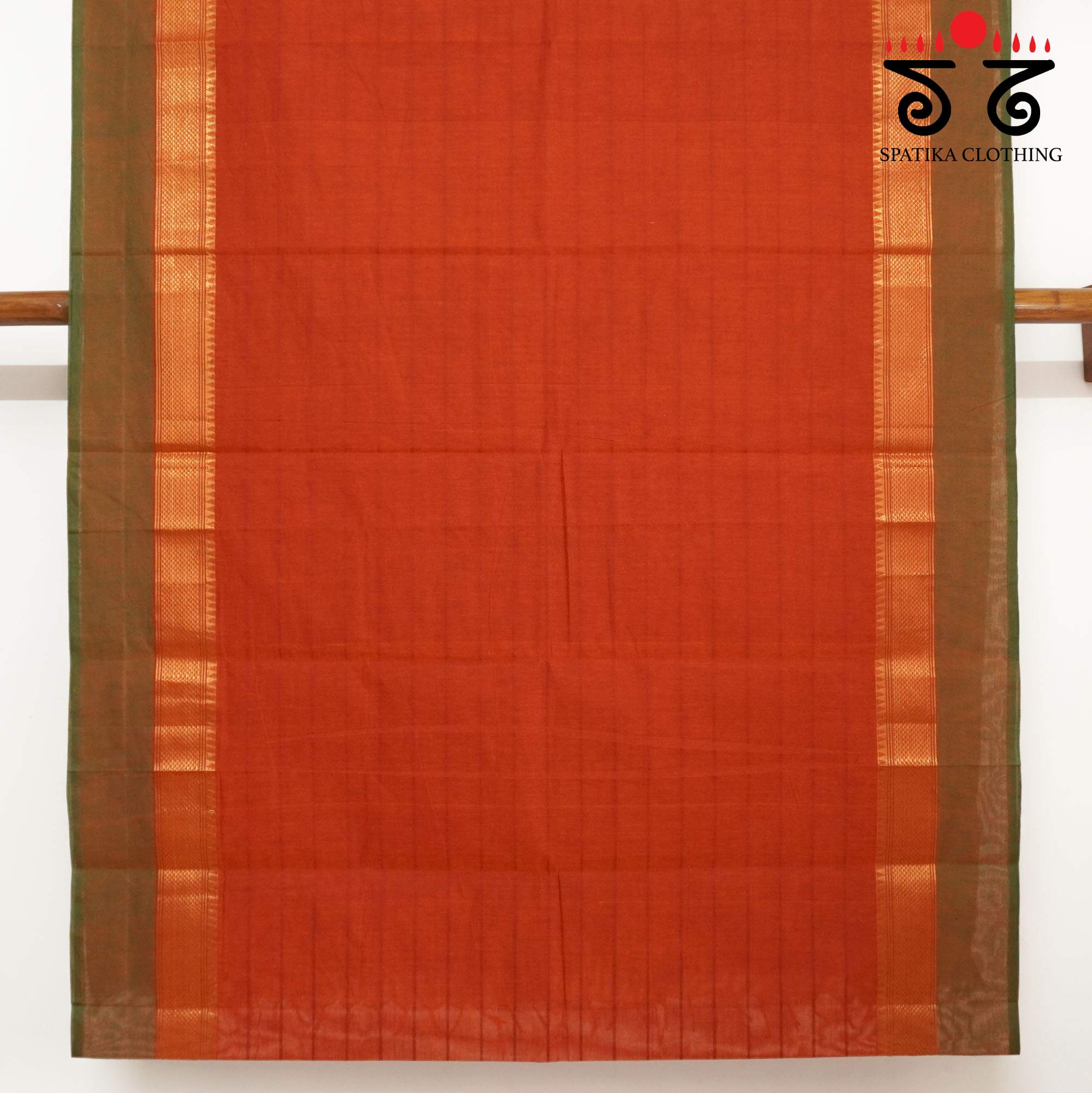 Orange Chettinad Cotton Saree
