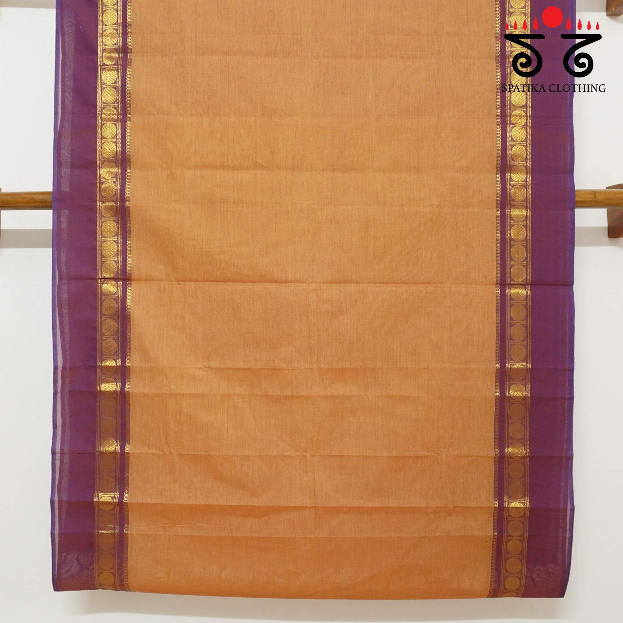 Light Orange Chettinad Cotton Saree