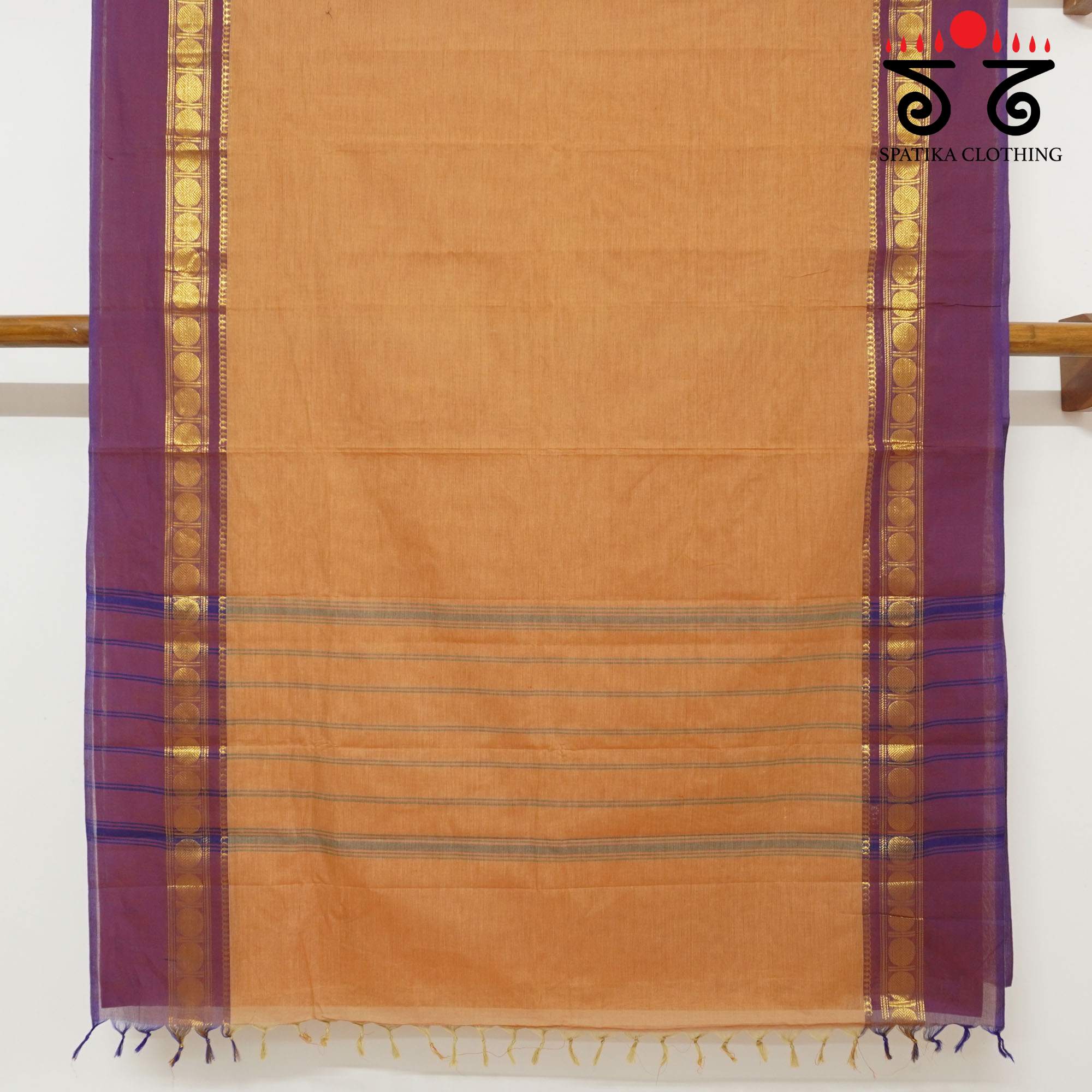 Light Orange Chettinad Cotton Saree