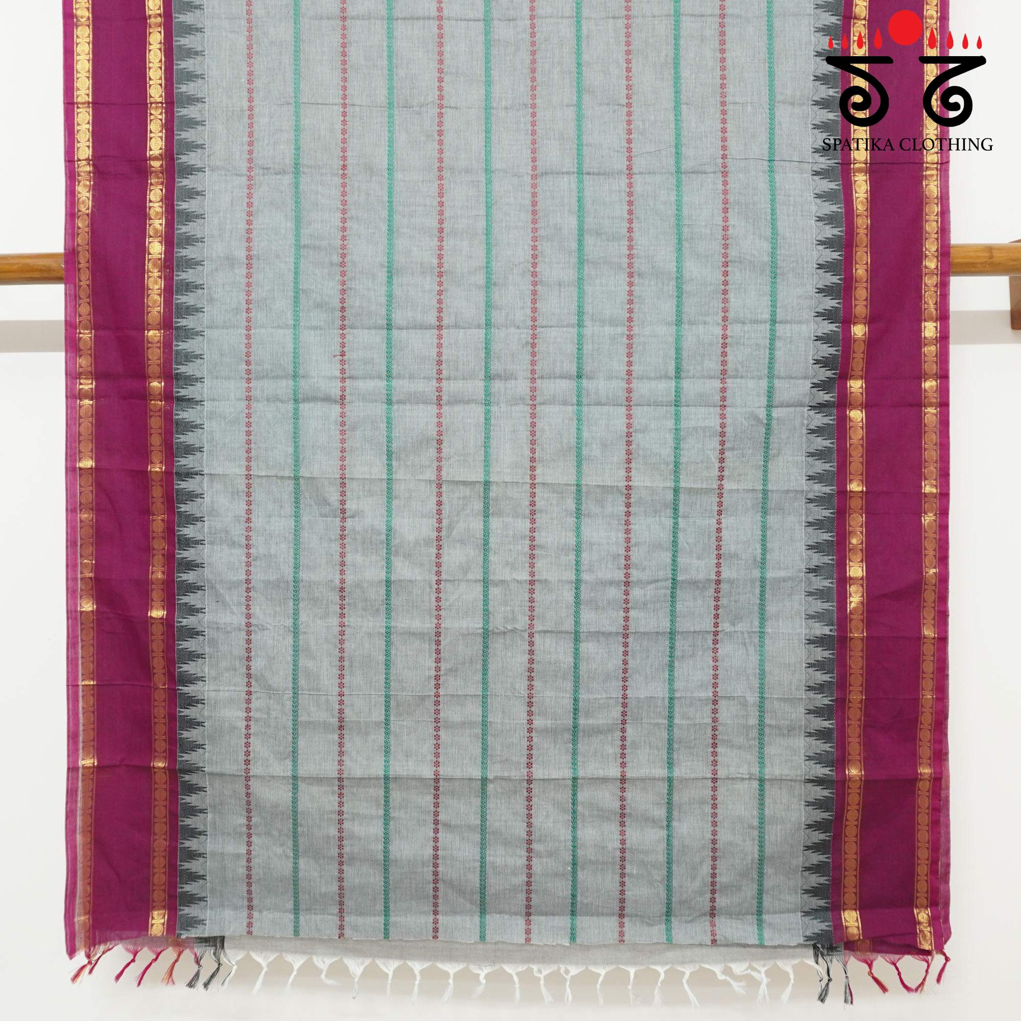 Grey Chettinad Cotton Saree