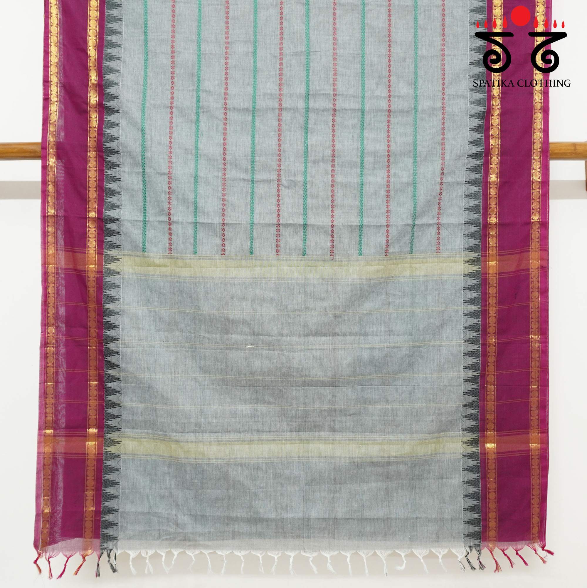 Grey Chettinad Cotton Saree