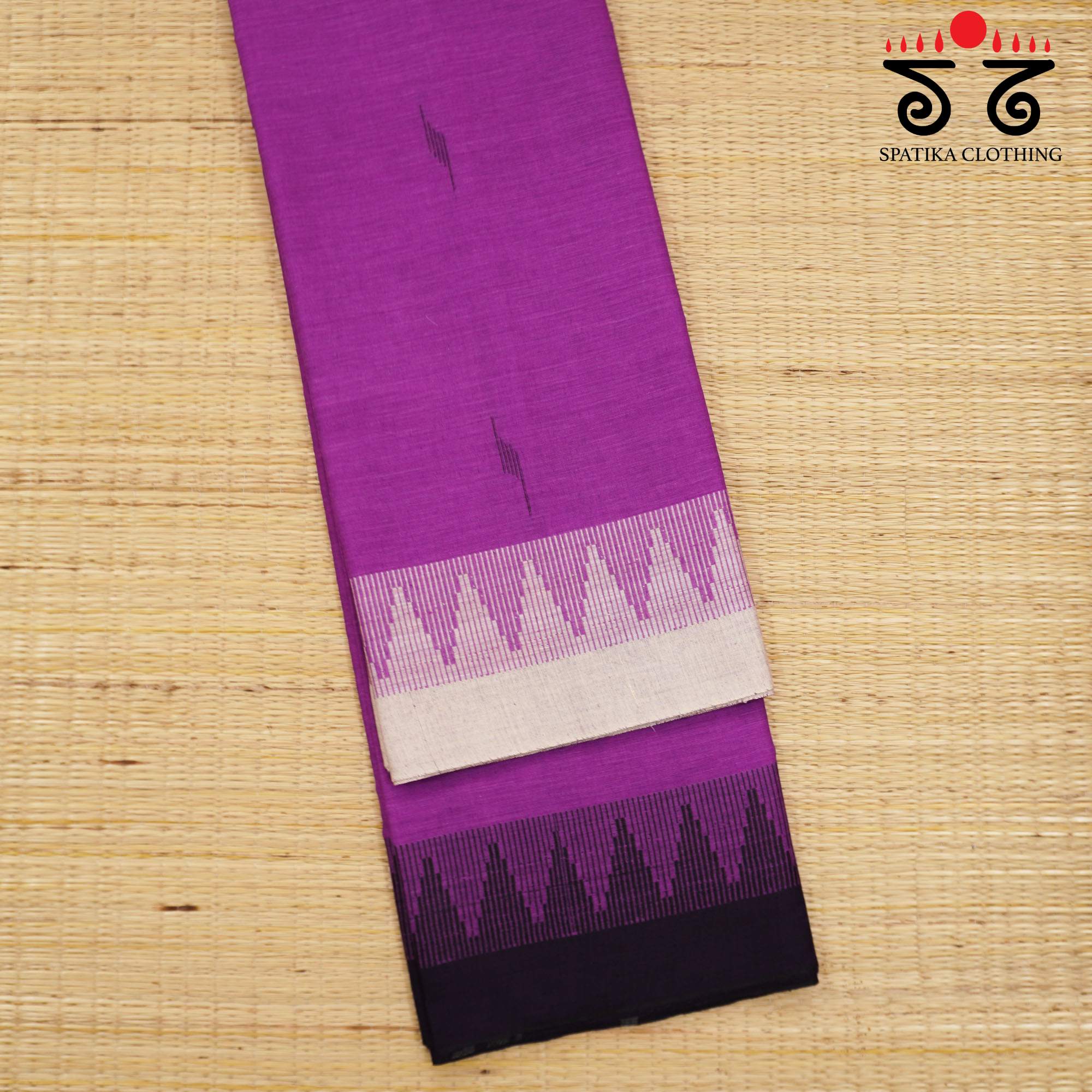 Pink Begampur Handwoven Cotton Saree