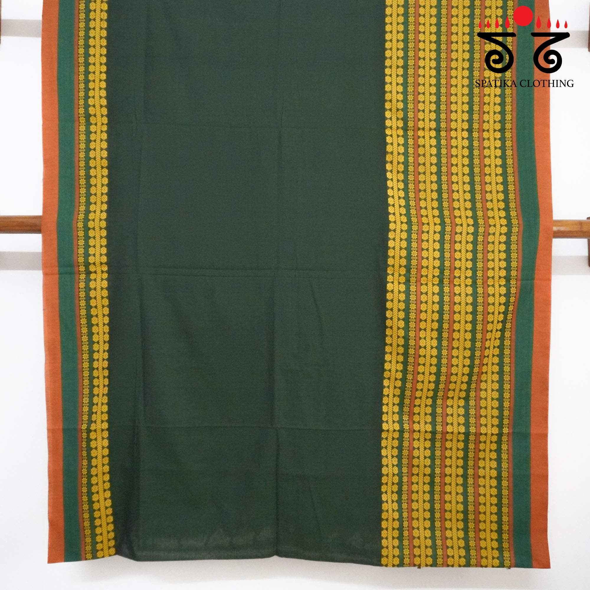 Green Begampur Handwoven Cotton Saree New!