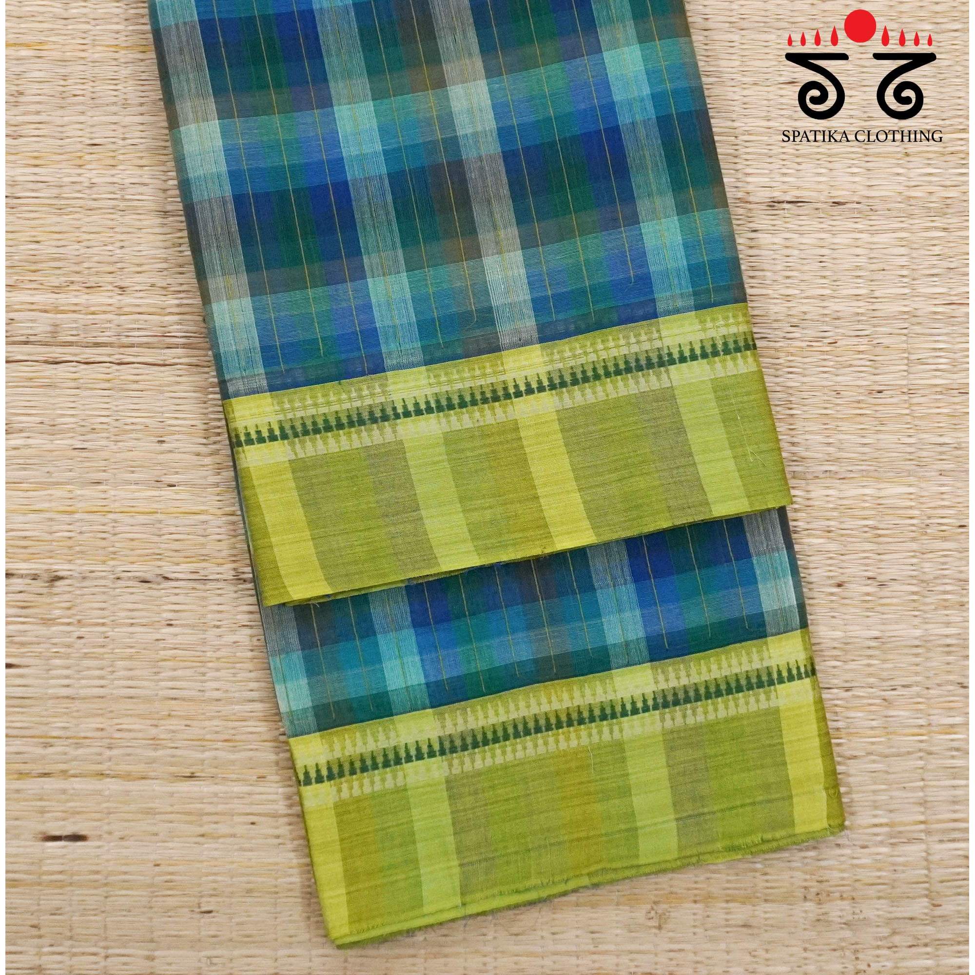 Green Andhra Handwoven Cotton Saree