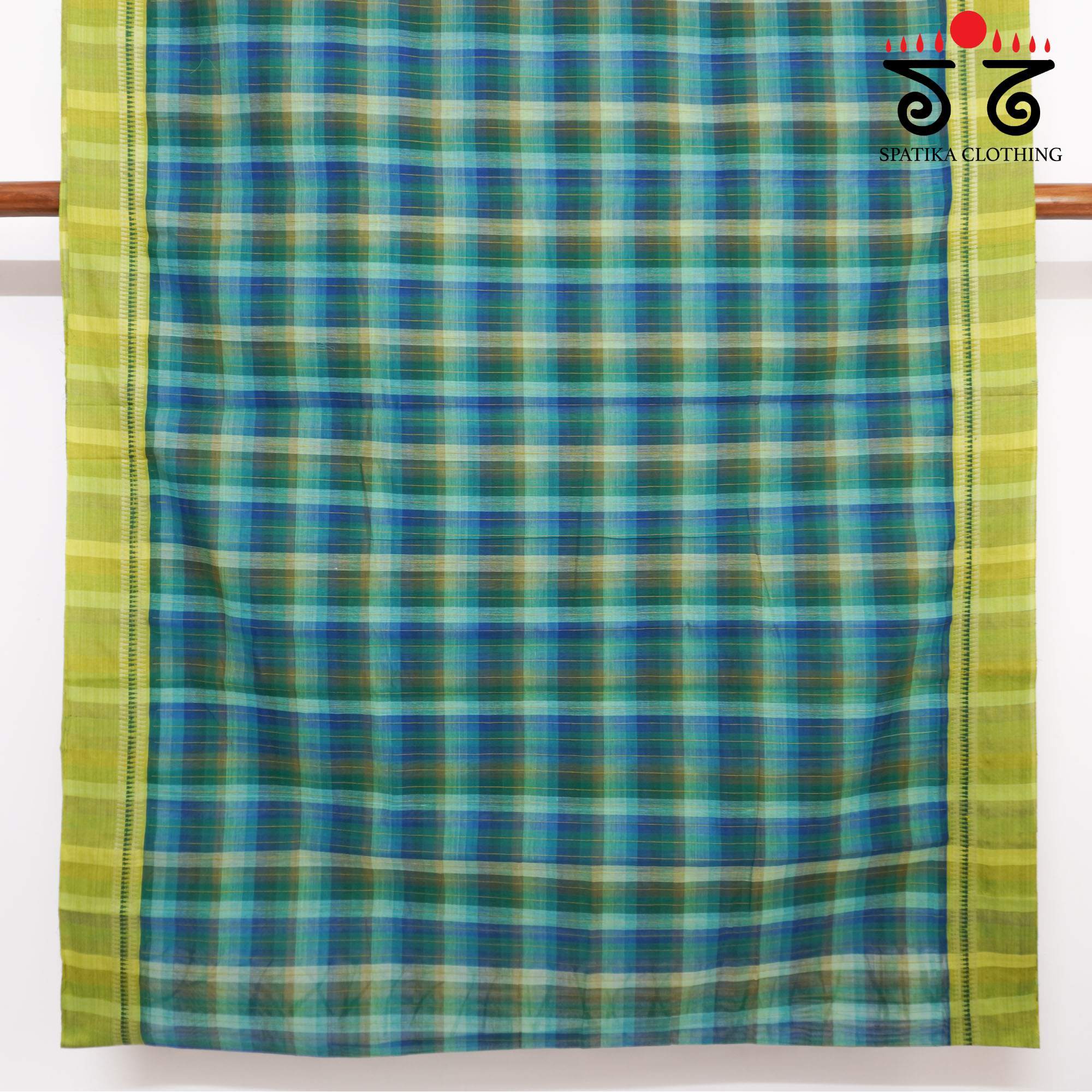 Green Andhra Handwoven Cotton Saree