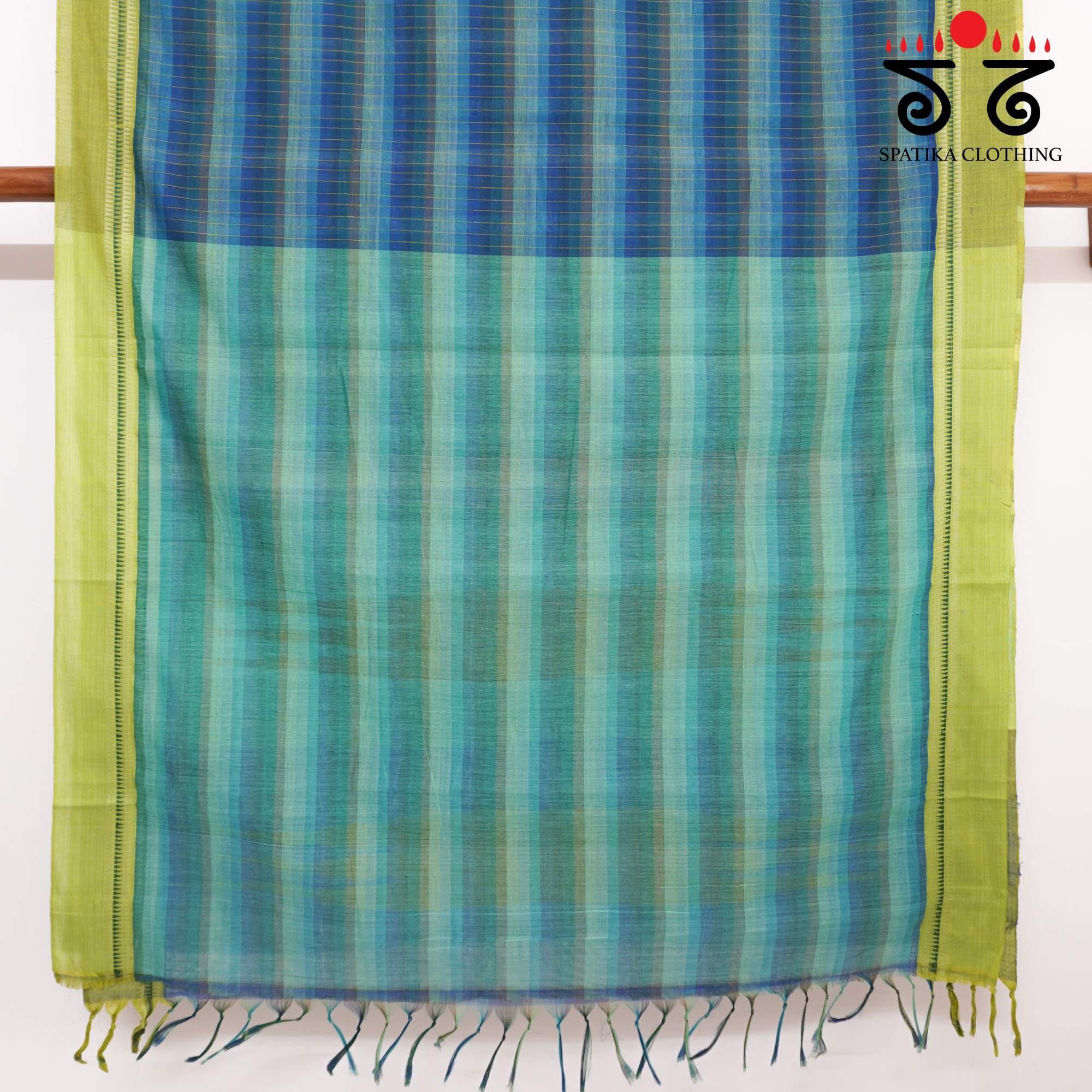 Green Andhra Handwoven Cotton Saree