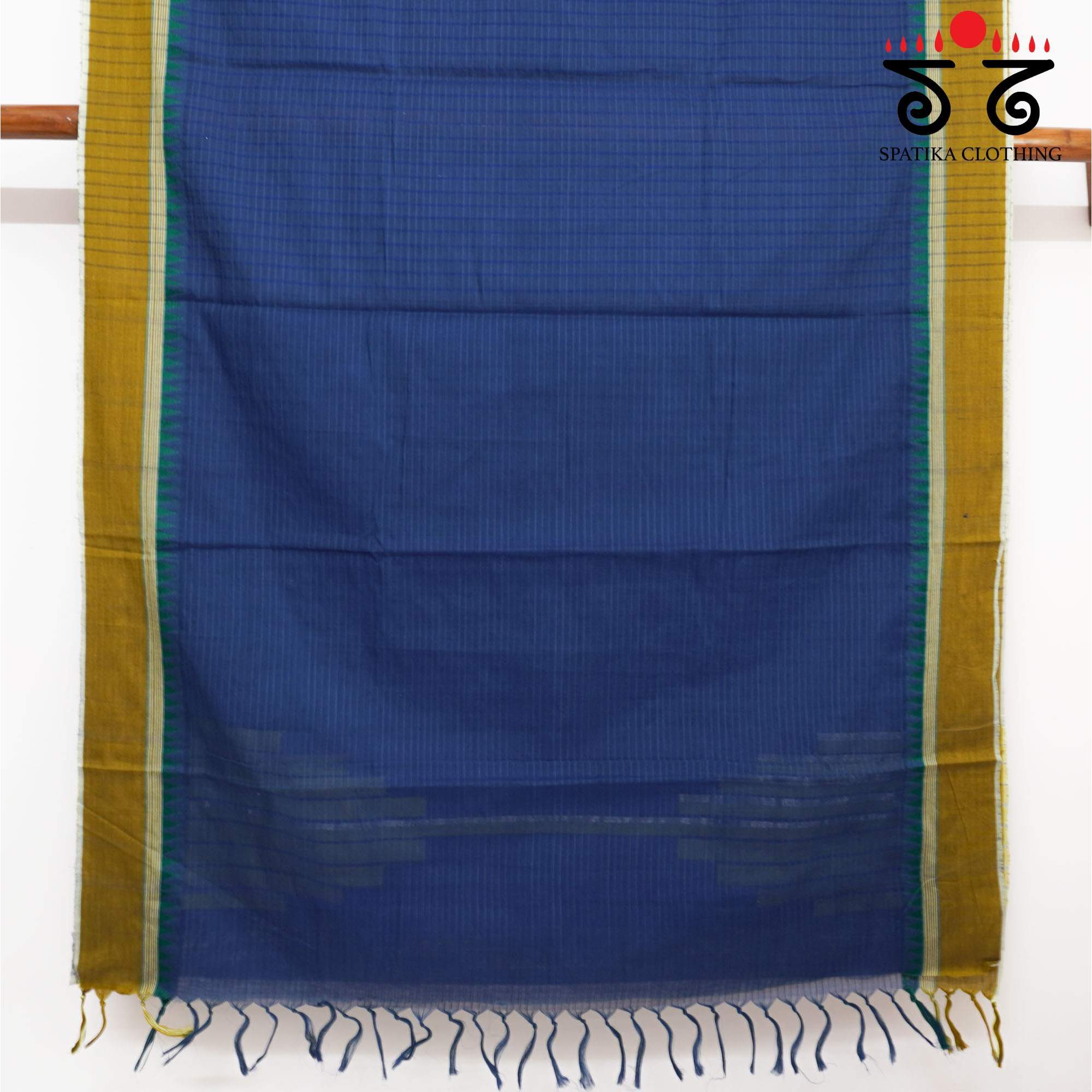 Blue Andhra Handwoven Cotton Saree
