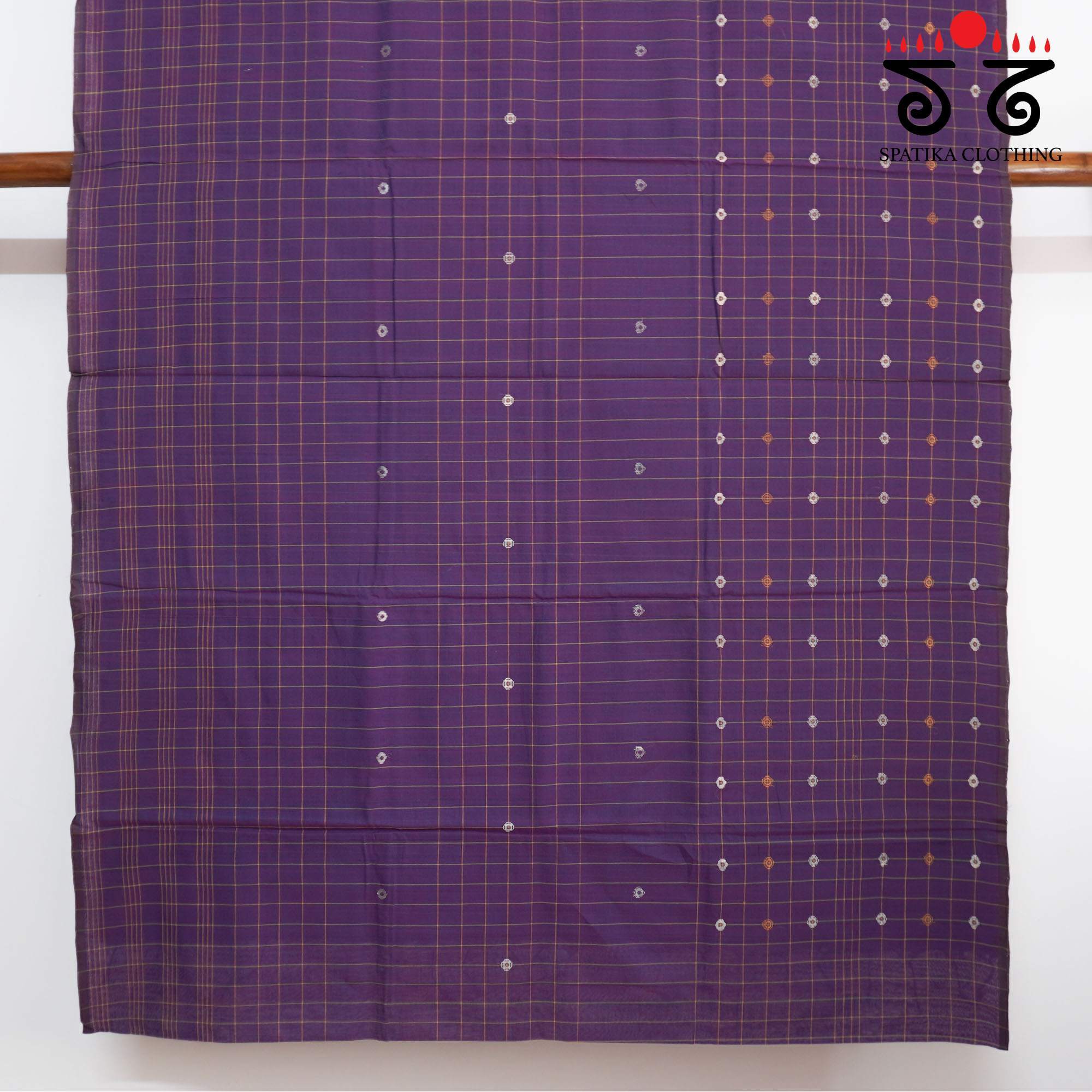 Violet Andhra Handwoven Cotton Saree