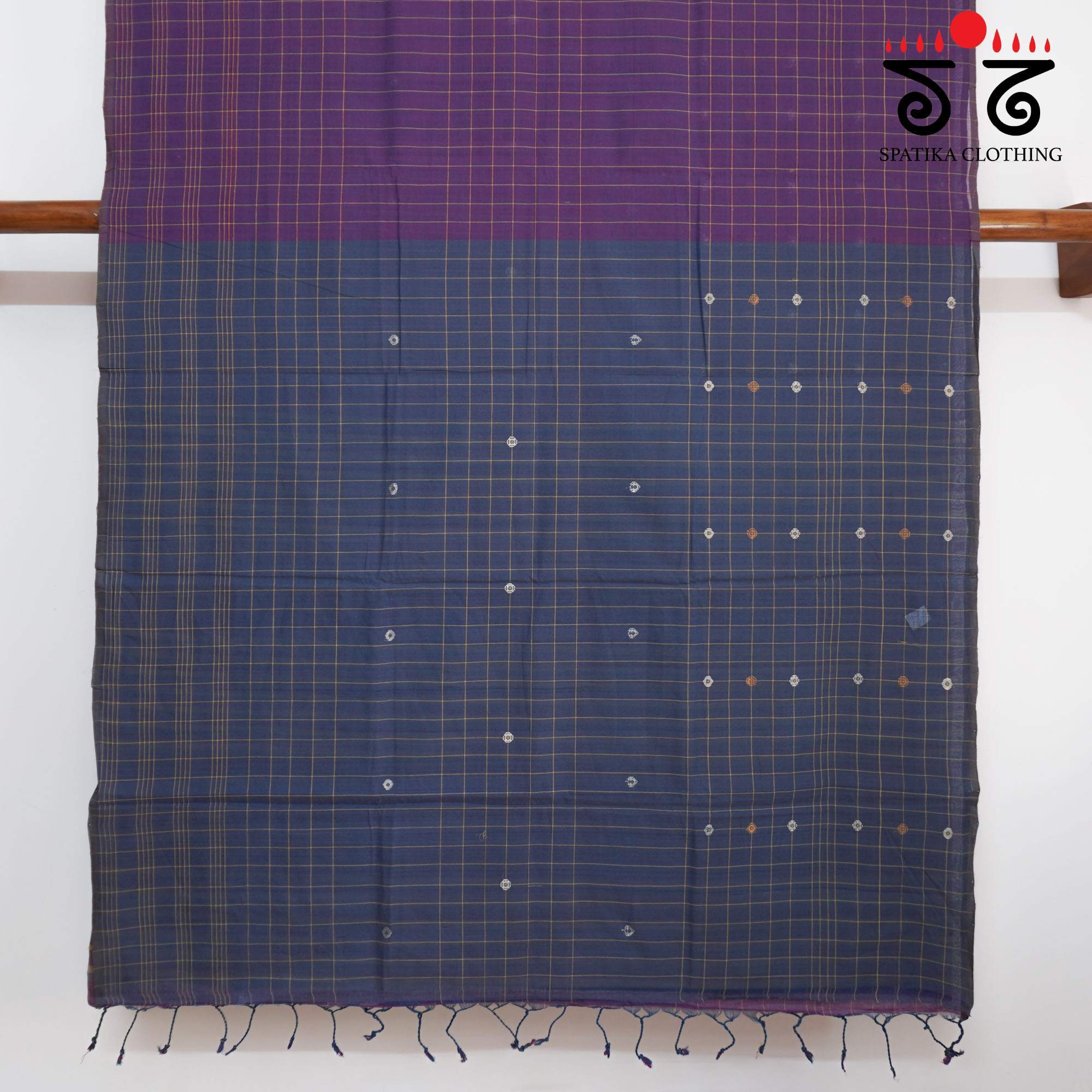Violet Andhra Handwoven Cotton Saree