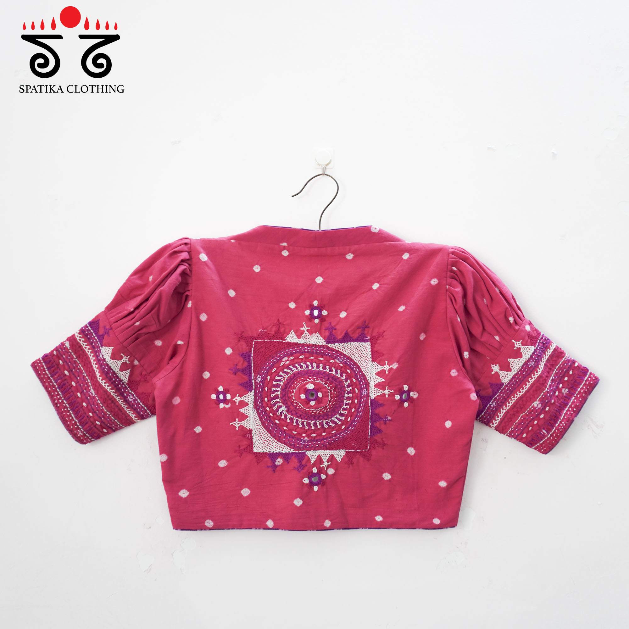 Pink Lambani - Bandhani blouse