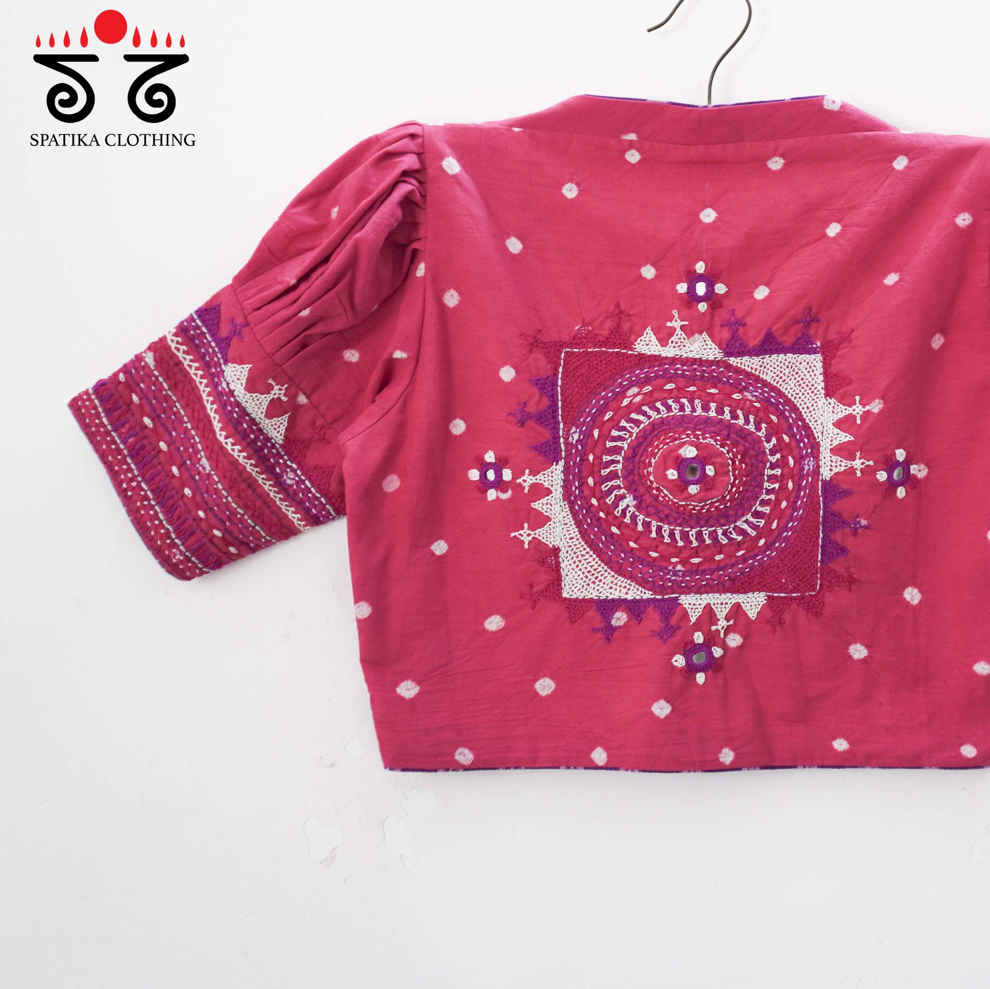 Pink Lambani - Bandhani blouse