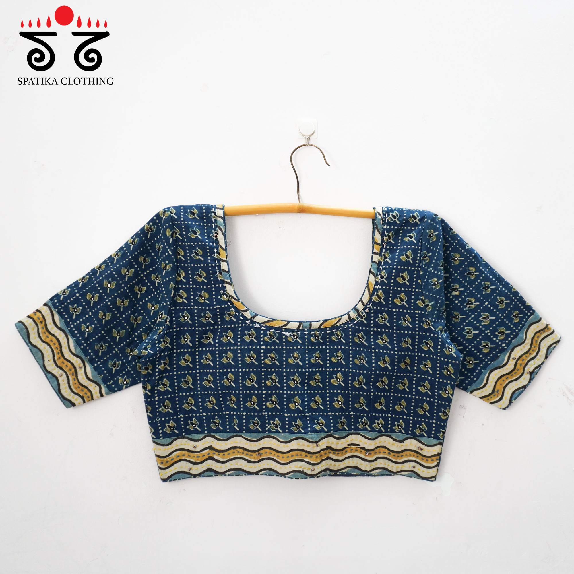 Blue Lotus Ajrak Blouse