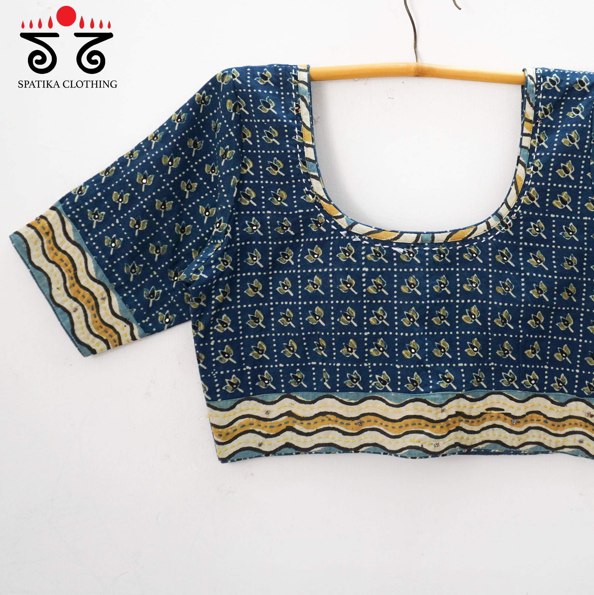 Blue Lotus Ajrak Blouse