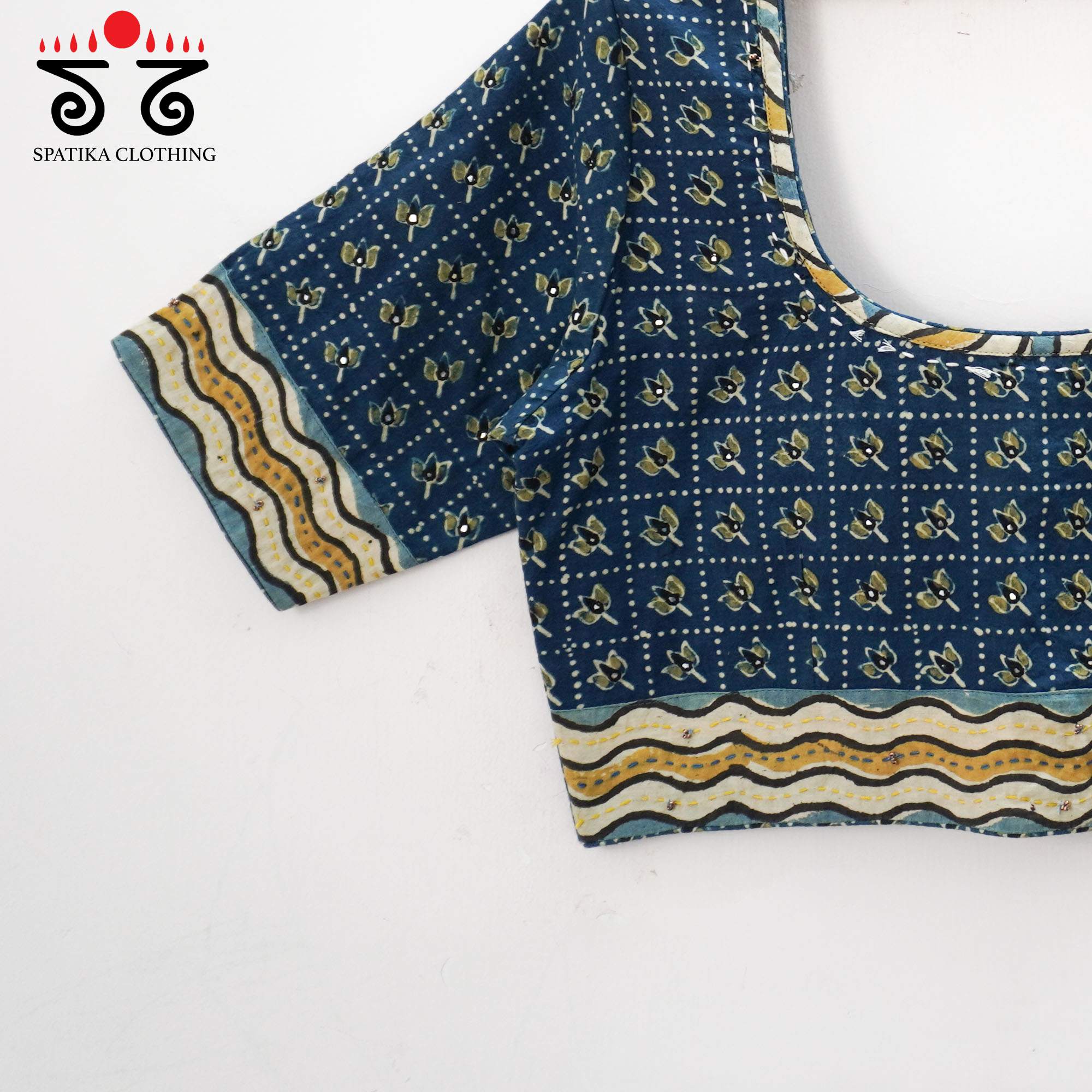 Blue Lotus Ajrak Blouse