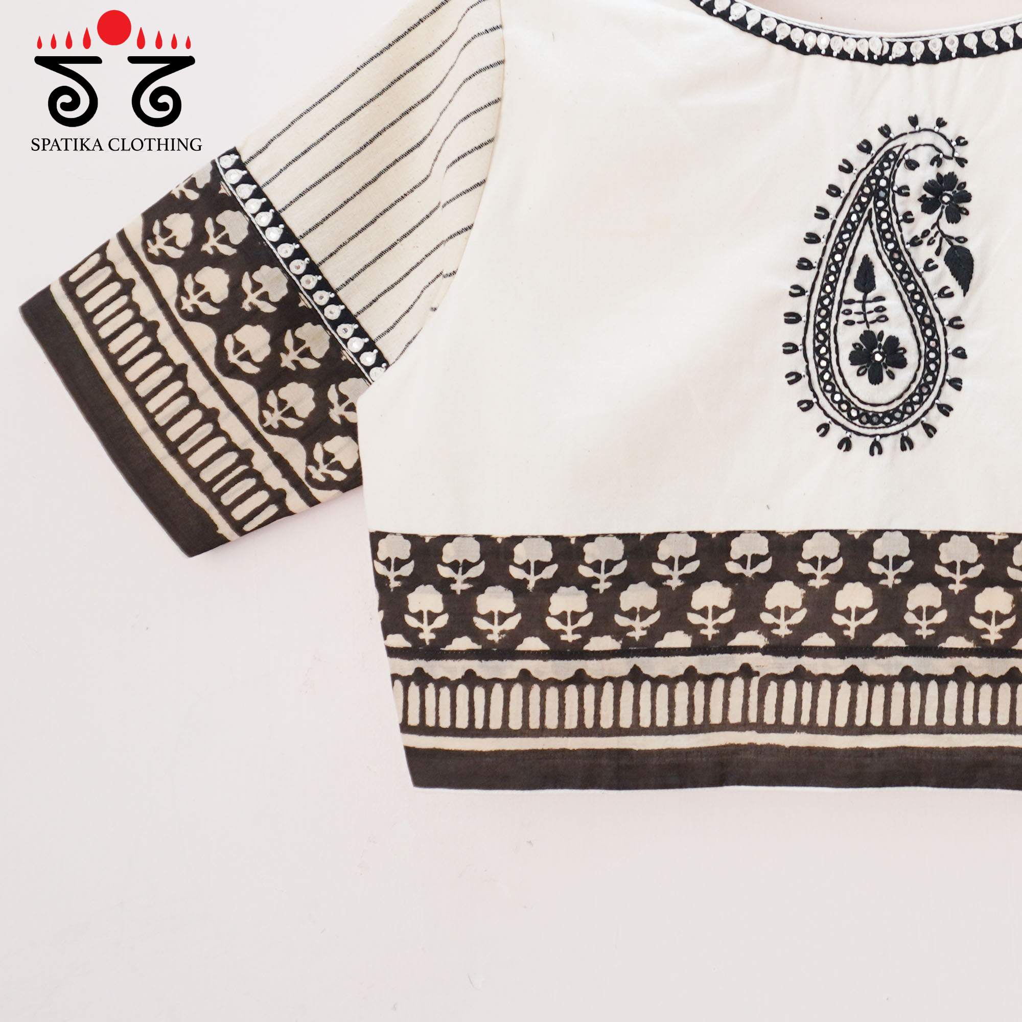 Chikan Bagru Handcrafted Blouse