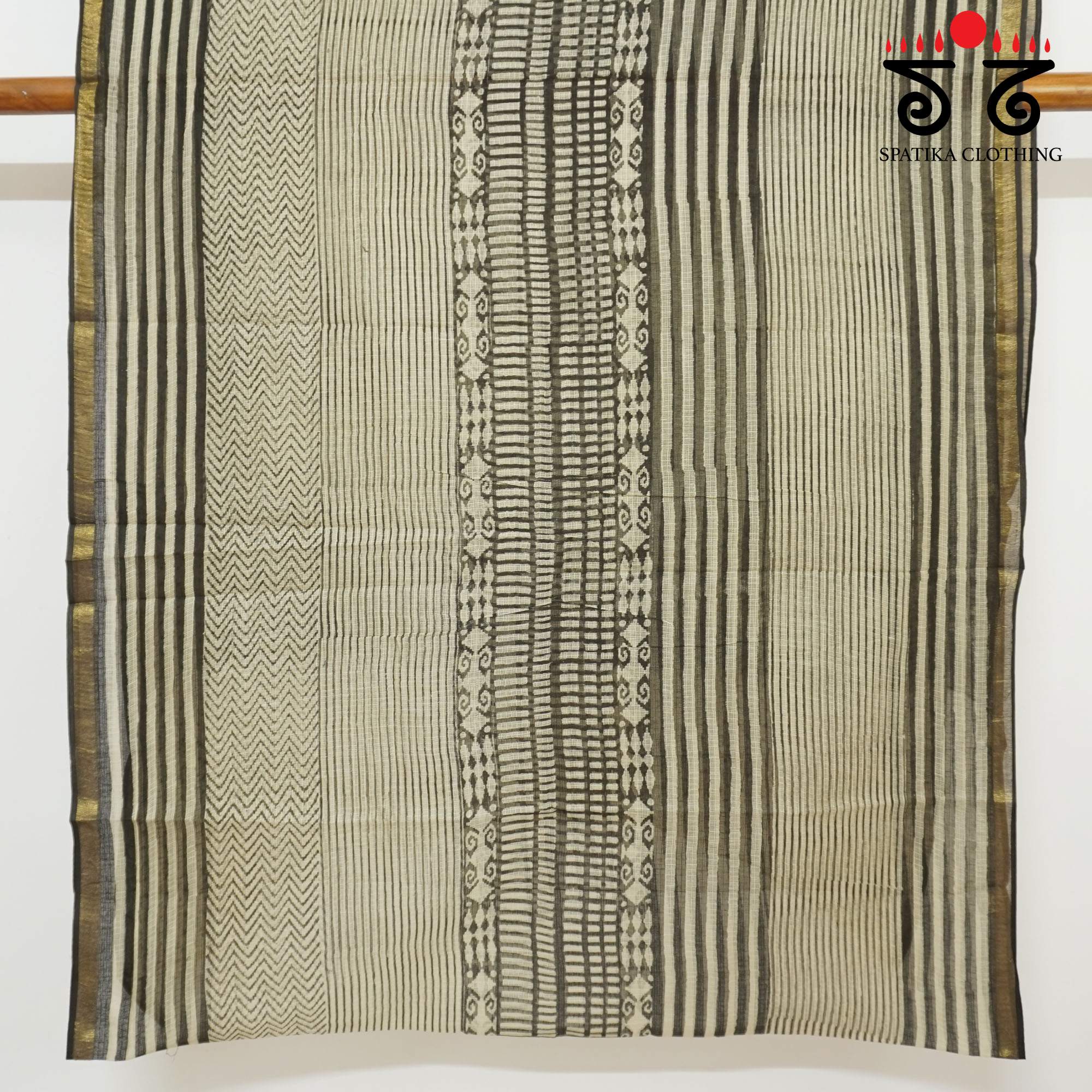 Black Kota Hand Block Printed Saree