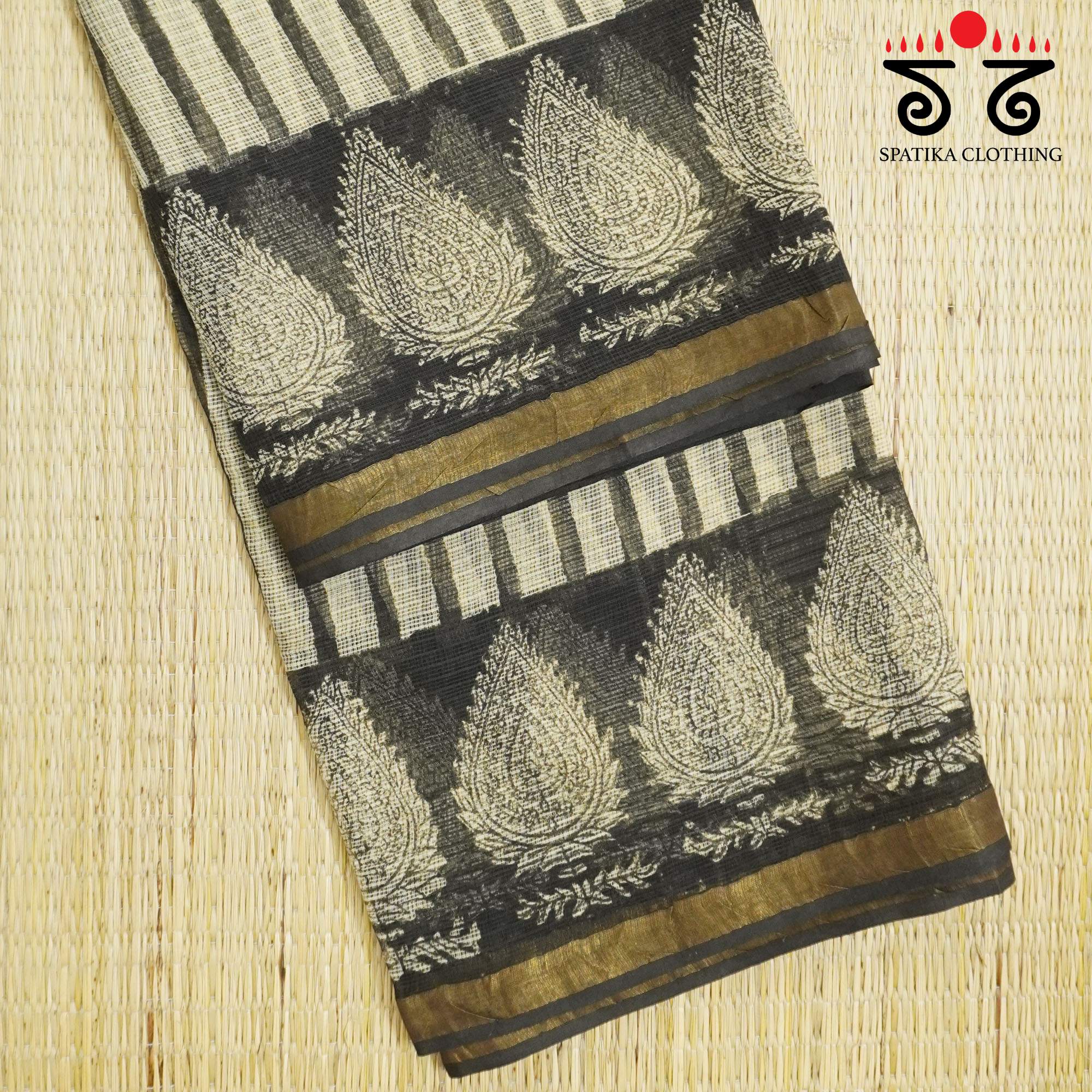 Beige Multi Kota Hand Block Printed Saree