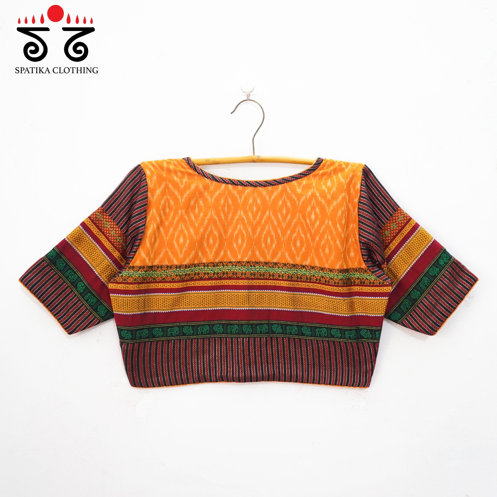 Yellow Ikat Khun-Hand crafted Blouse