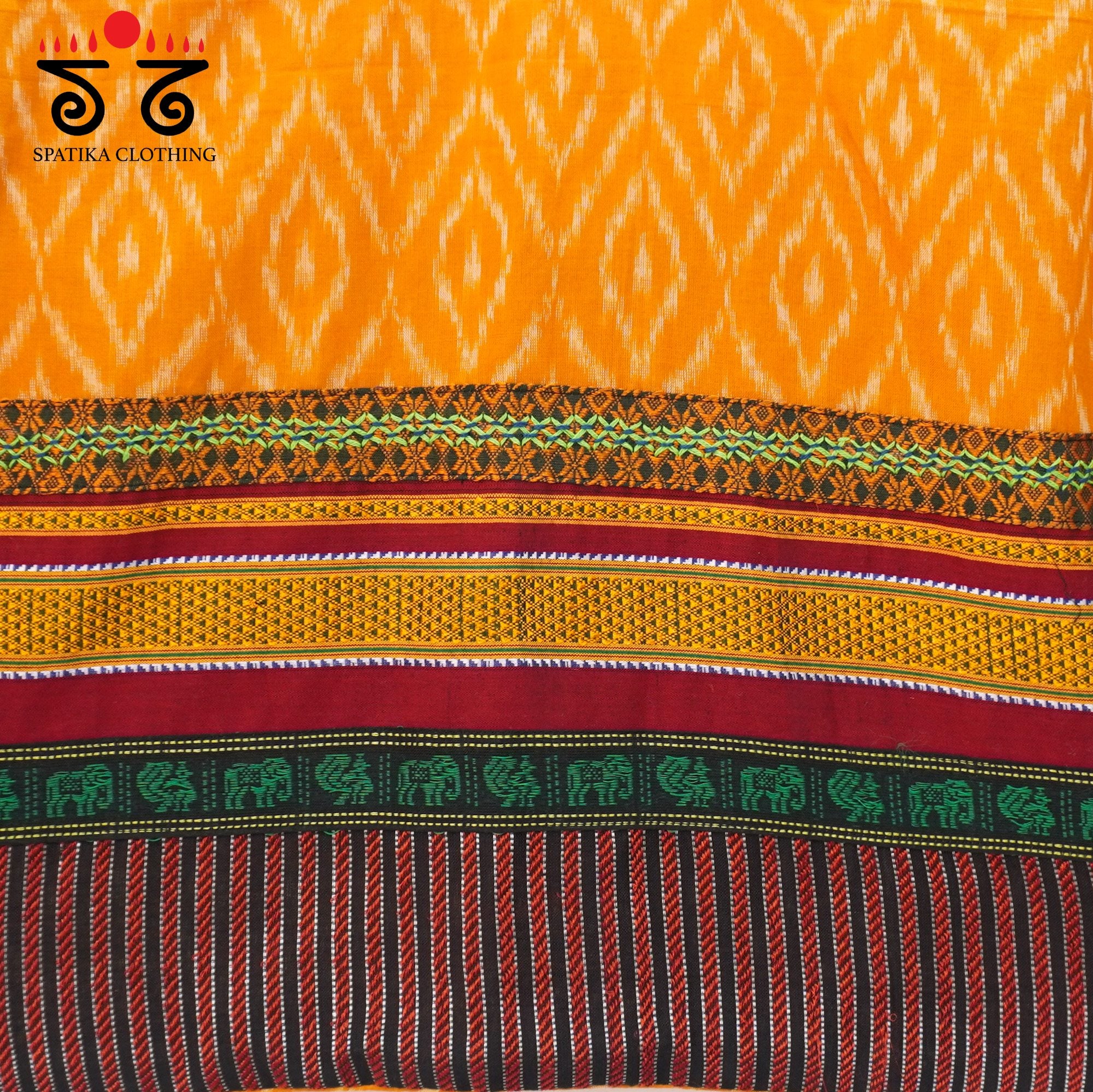Yellow Ikat Khun-Hand crafted Blouse