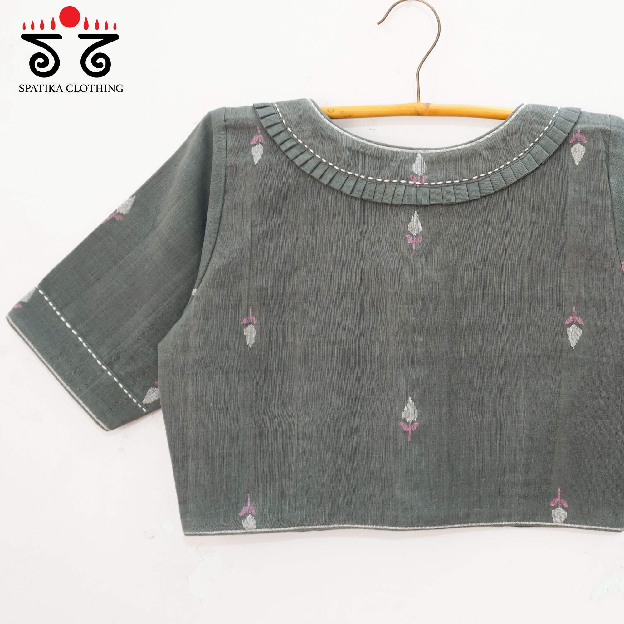 The Frilled Jamdhani Blouse