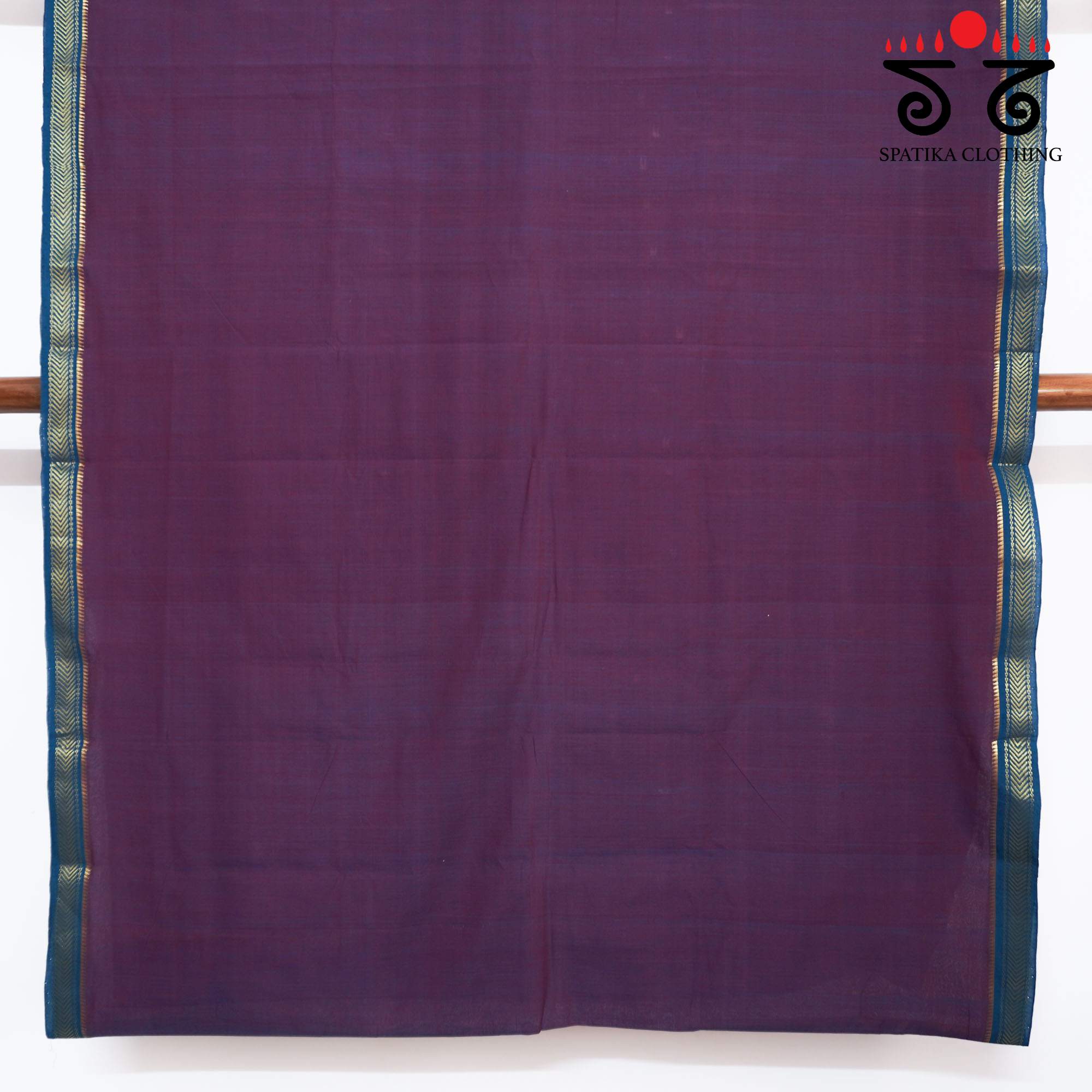 Grape Andhra Handwoven Cotton Saree With Special Blouse