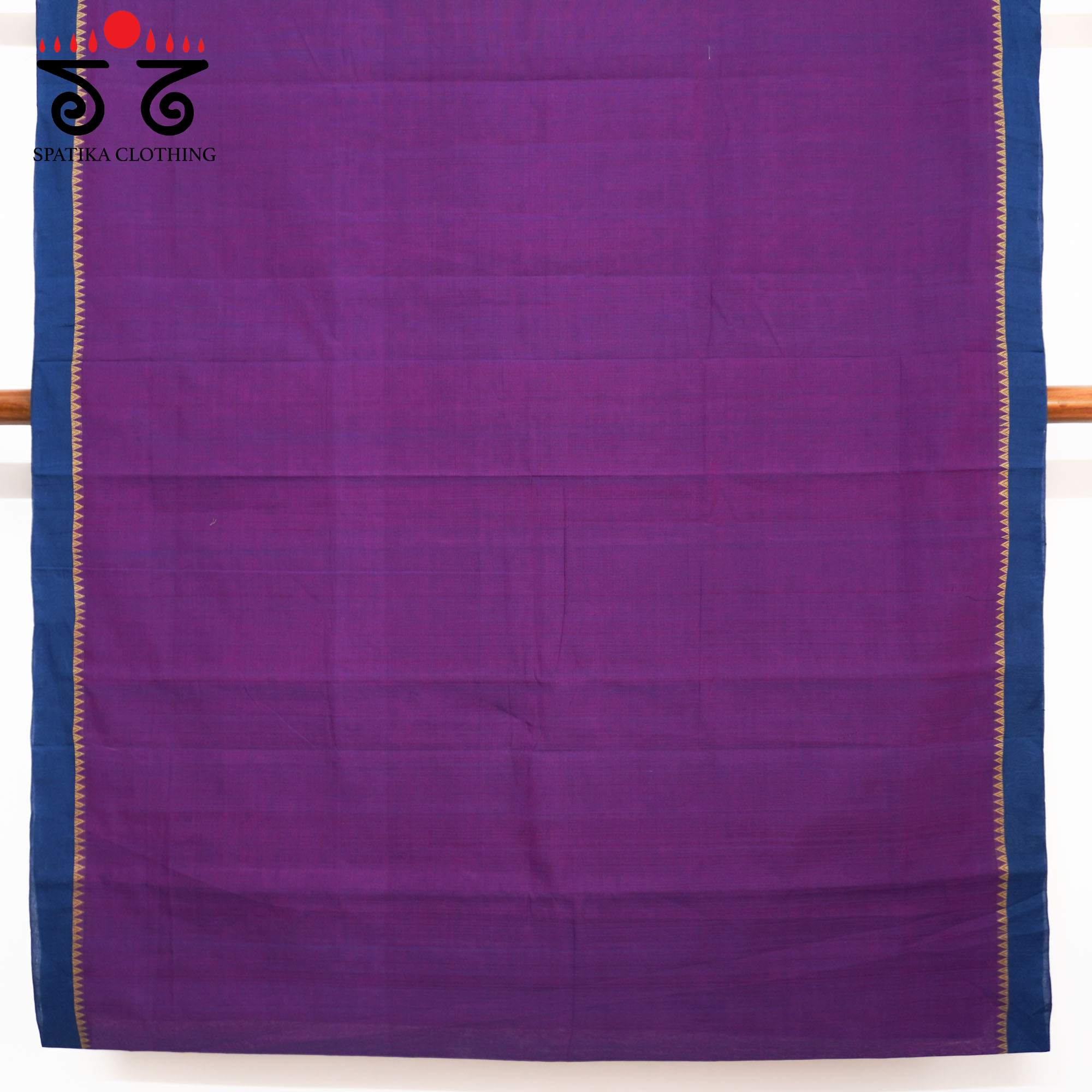 Purple Andhra Handwoven Cotton Saree With Special Blouse