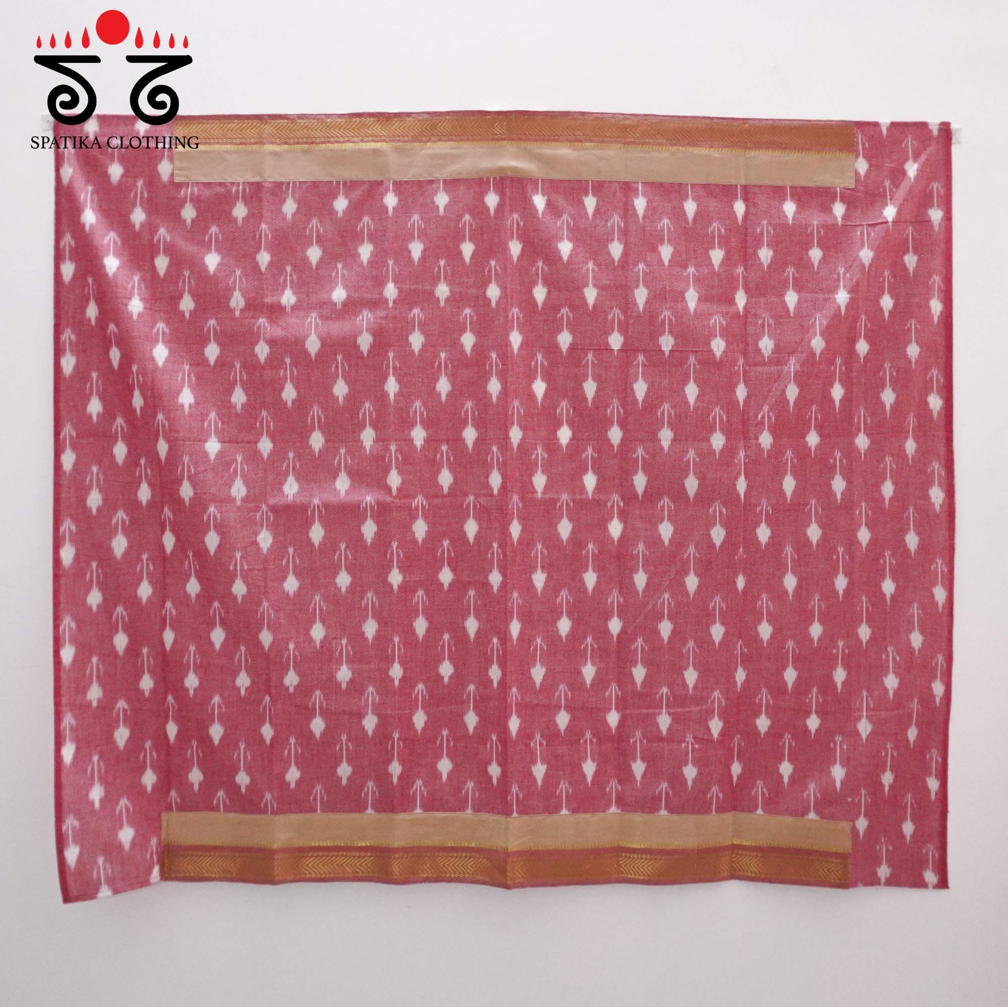 Peach Andhra Handwoven Cotton Saree With Special Blouse