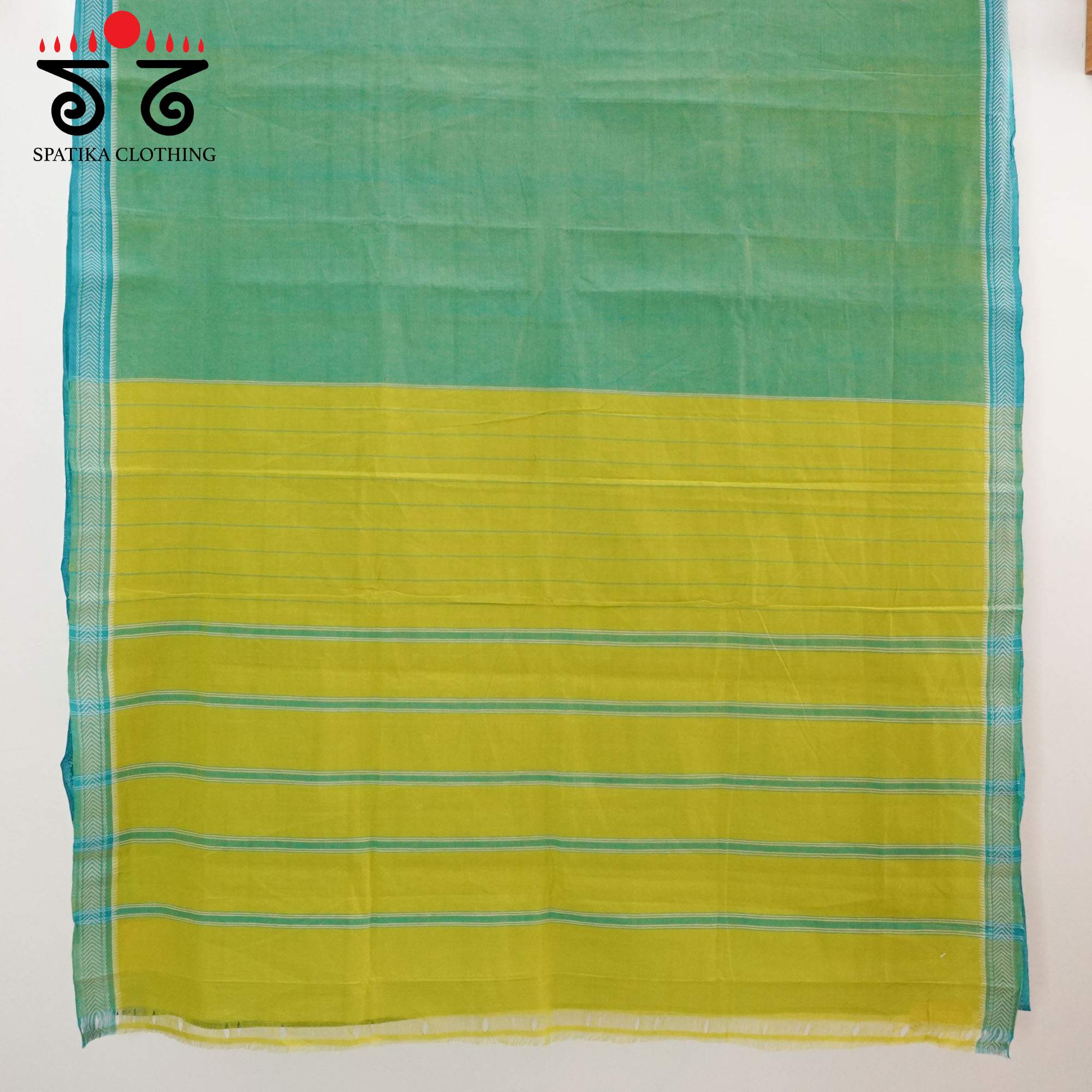 Green Andhra Handwoven Cotton Saree With Special Blouse