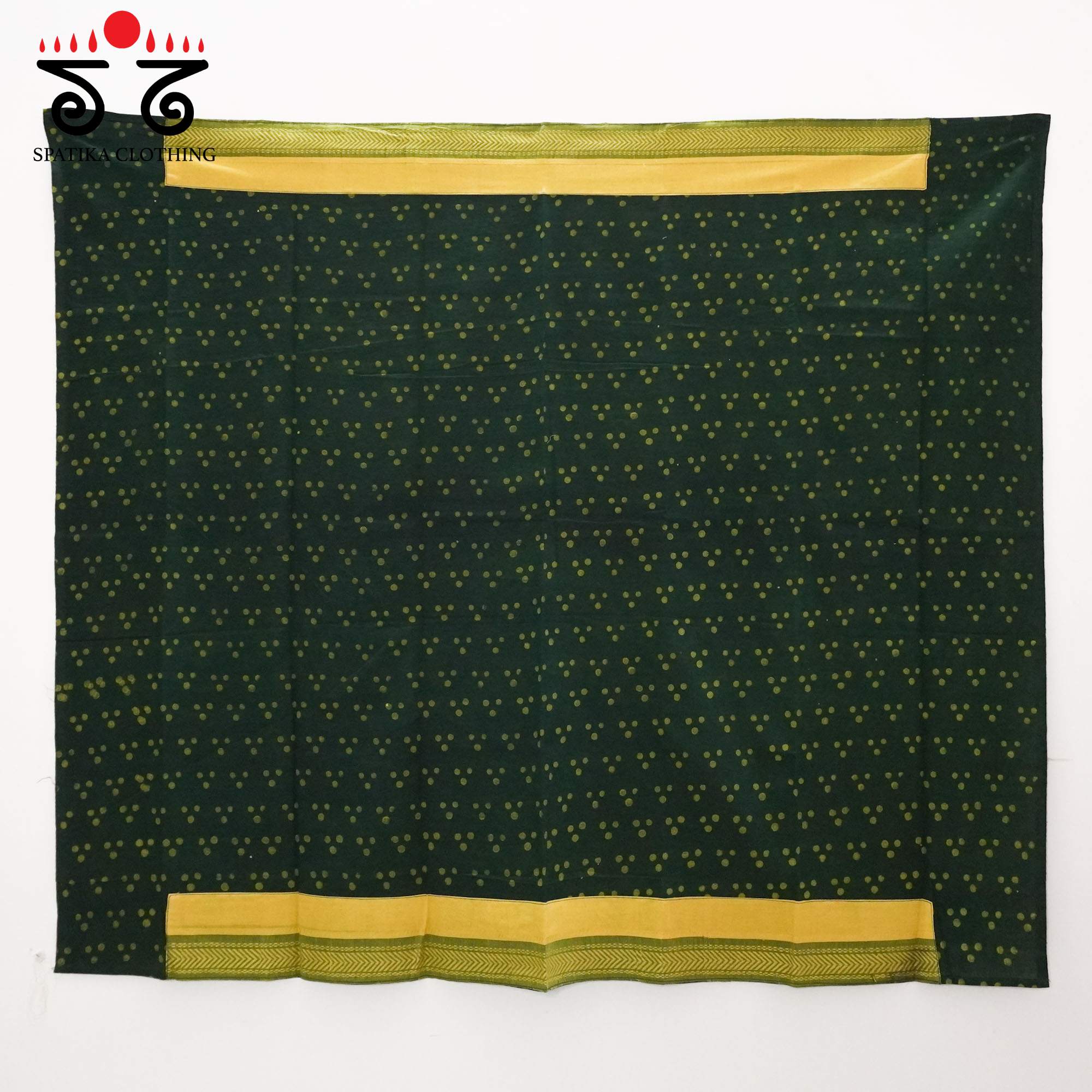 Green Andhra Handwoven Cotton Saree With Special Blouse