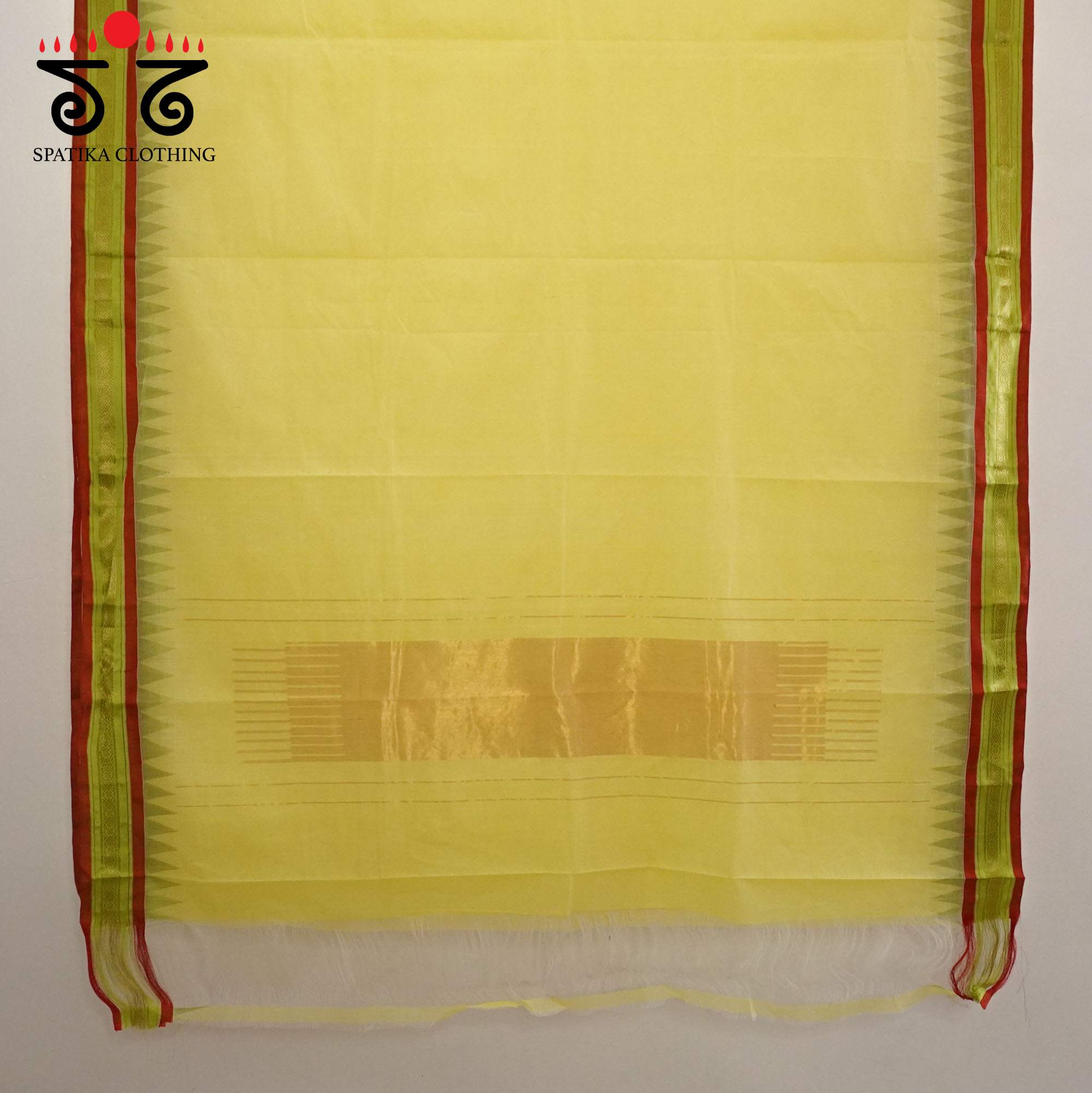 Lime Ponduru Silk Border Saree - Special Edition!